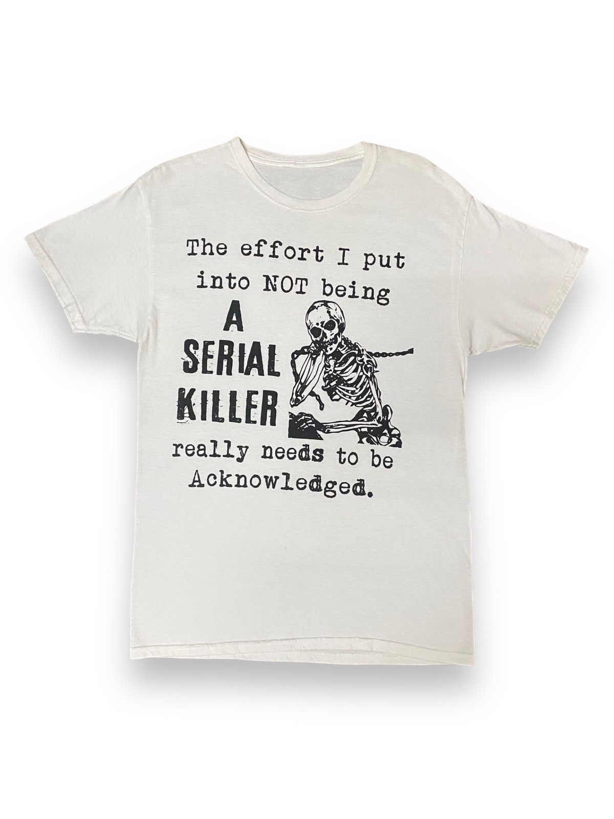 Vintage Tee Art Of Movie Serial Killer Need to Acknowledge