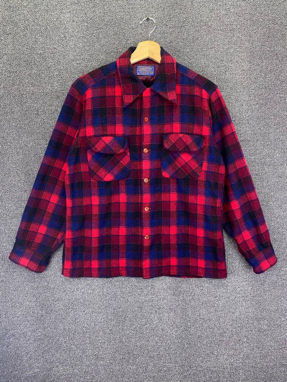 Pendleton Vintage Pendleton Wool Flannel Shadow Plaid Double Pocket Size US M / EU 48-50 / 2 - 1 Thumbnail