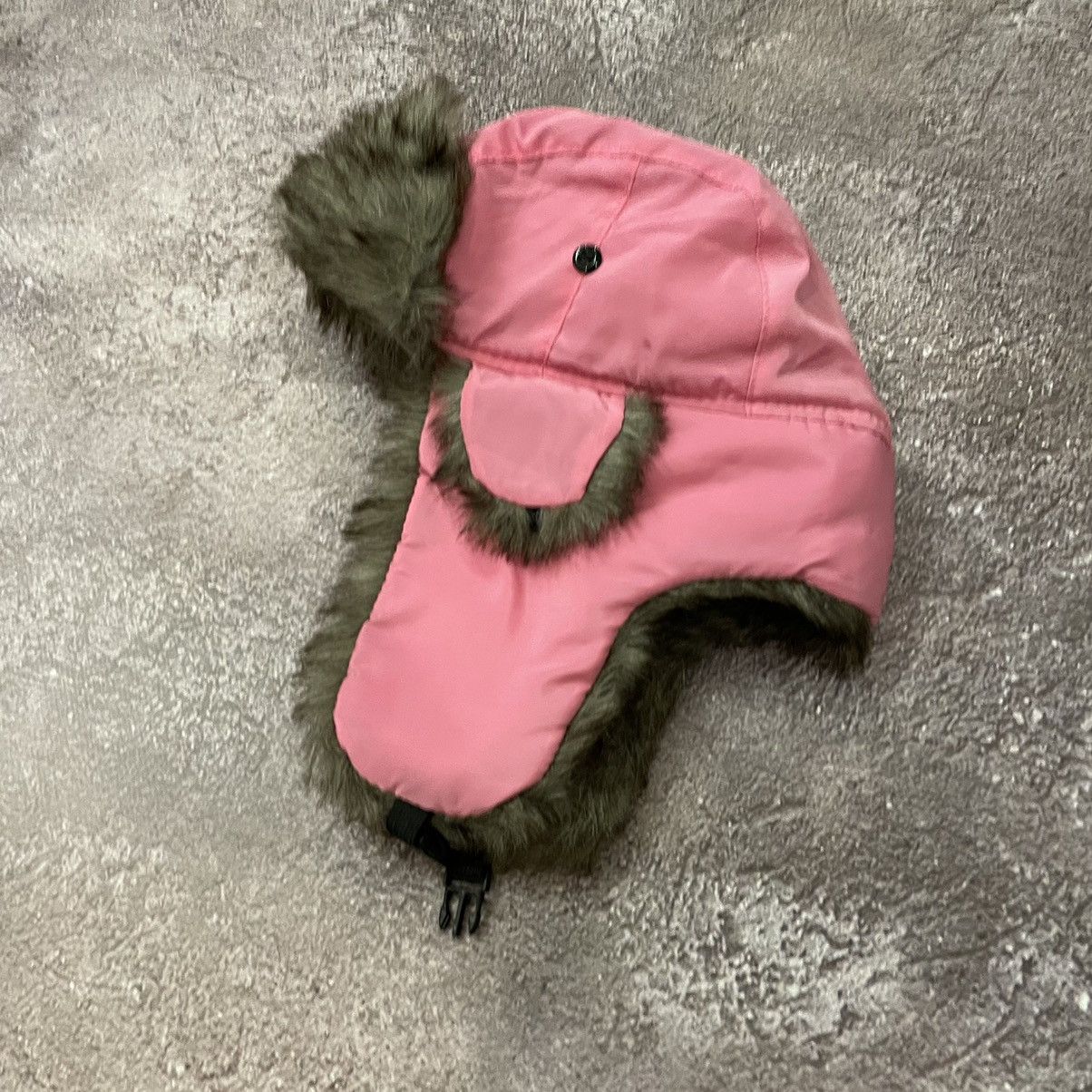 Vintage Vintage Y2K Mohair Fur Trapper Beanie Pink Alt Goth Logo OS Size ONE SIZE - 3 Thumbnail