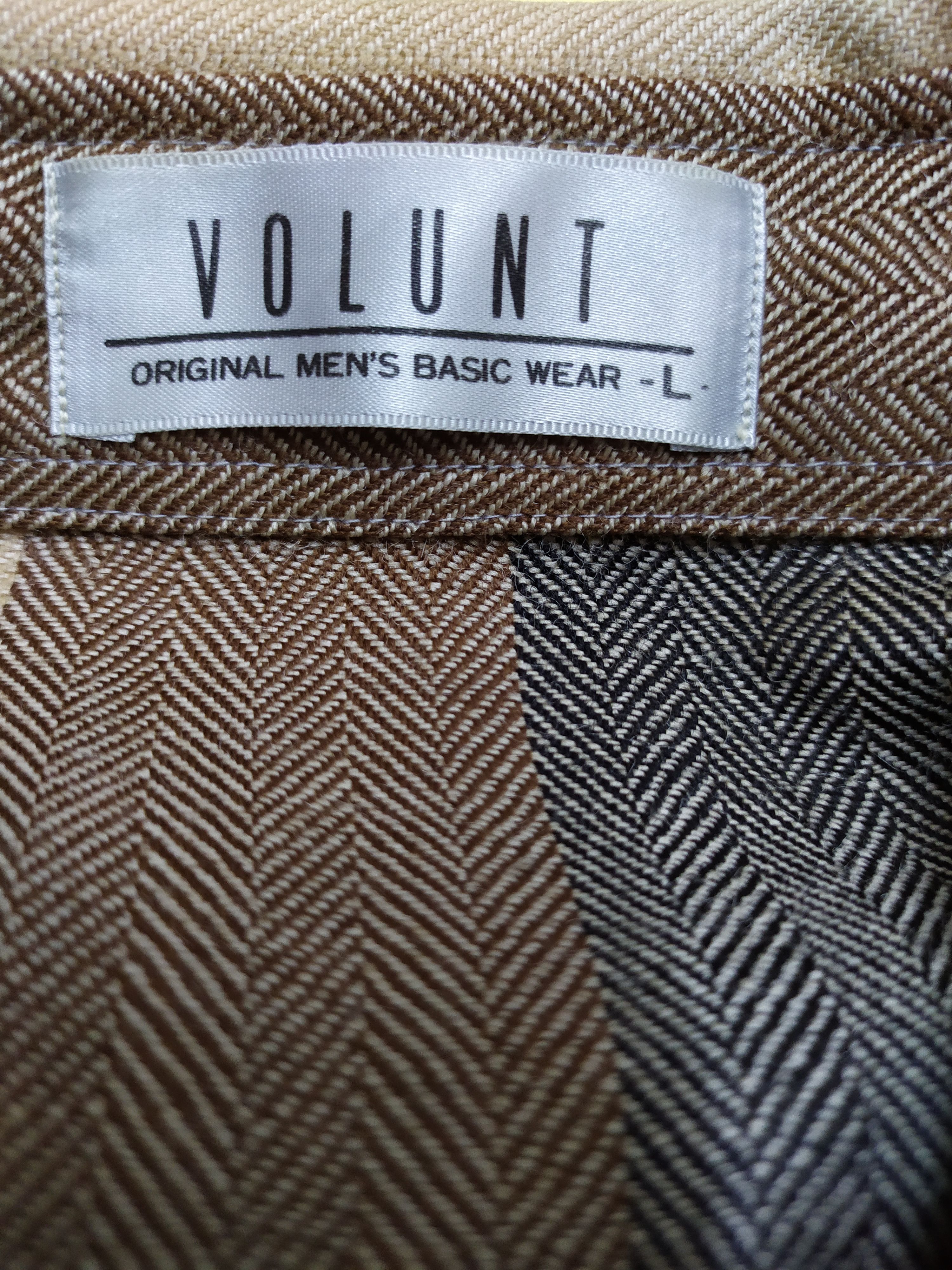 Japanese Brand VOLUNT STRIPE WOOL SHIRT LONG SLEEVES BUTTON UP Size US L / EU 52-54 / 3 - 7 Thumbnail