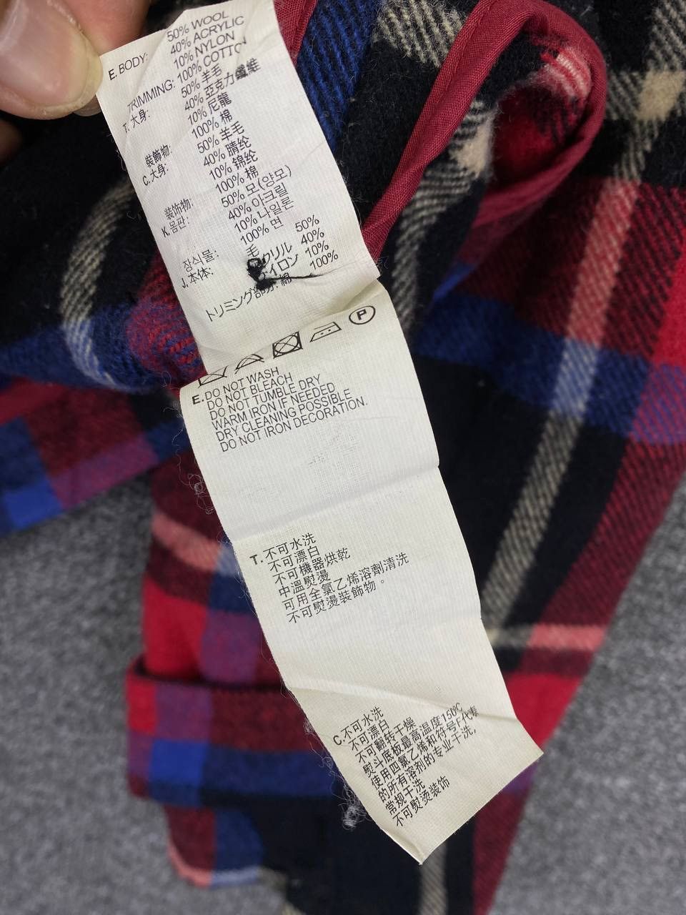 Levi's Levis Checkered Plaid Wool Duffle Coats Hooded Jacket Size M / US 6-8 / IT 42-44 - 6 Thumbnail