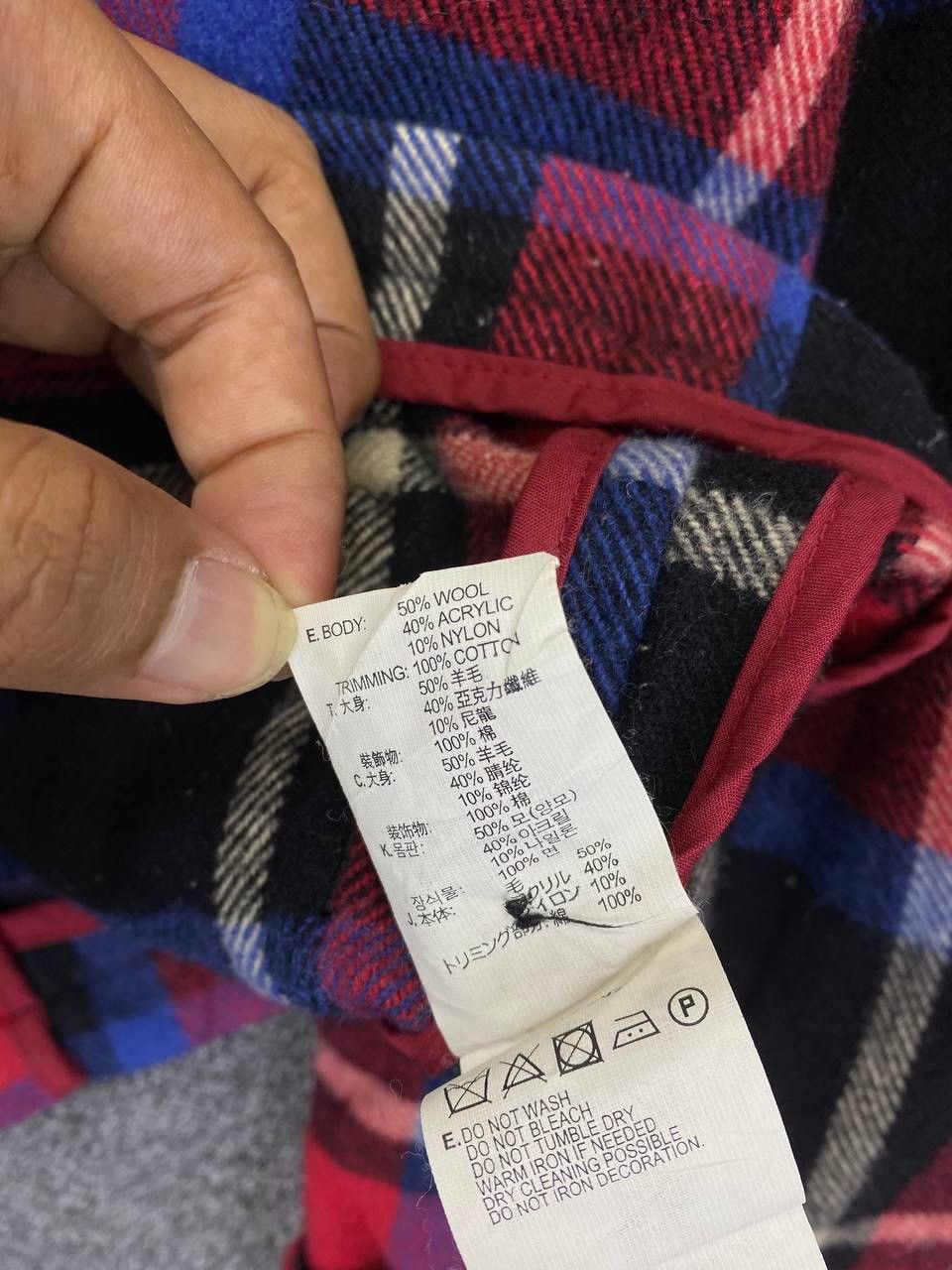 Levi's Levis Checkered Plaid Wool Duffle Coats Hooded Jacket Size M / US 6-8 / IT 42-44 - 5 Thumbnail