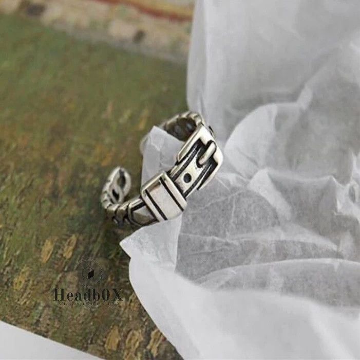 Jewelry Silver Color Belt Buckle Open Ring Size ONE SIZE - 4 Thumbnail