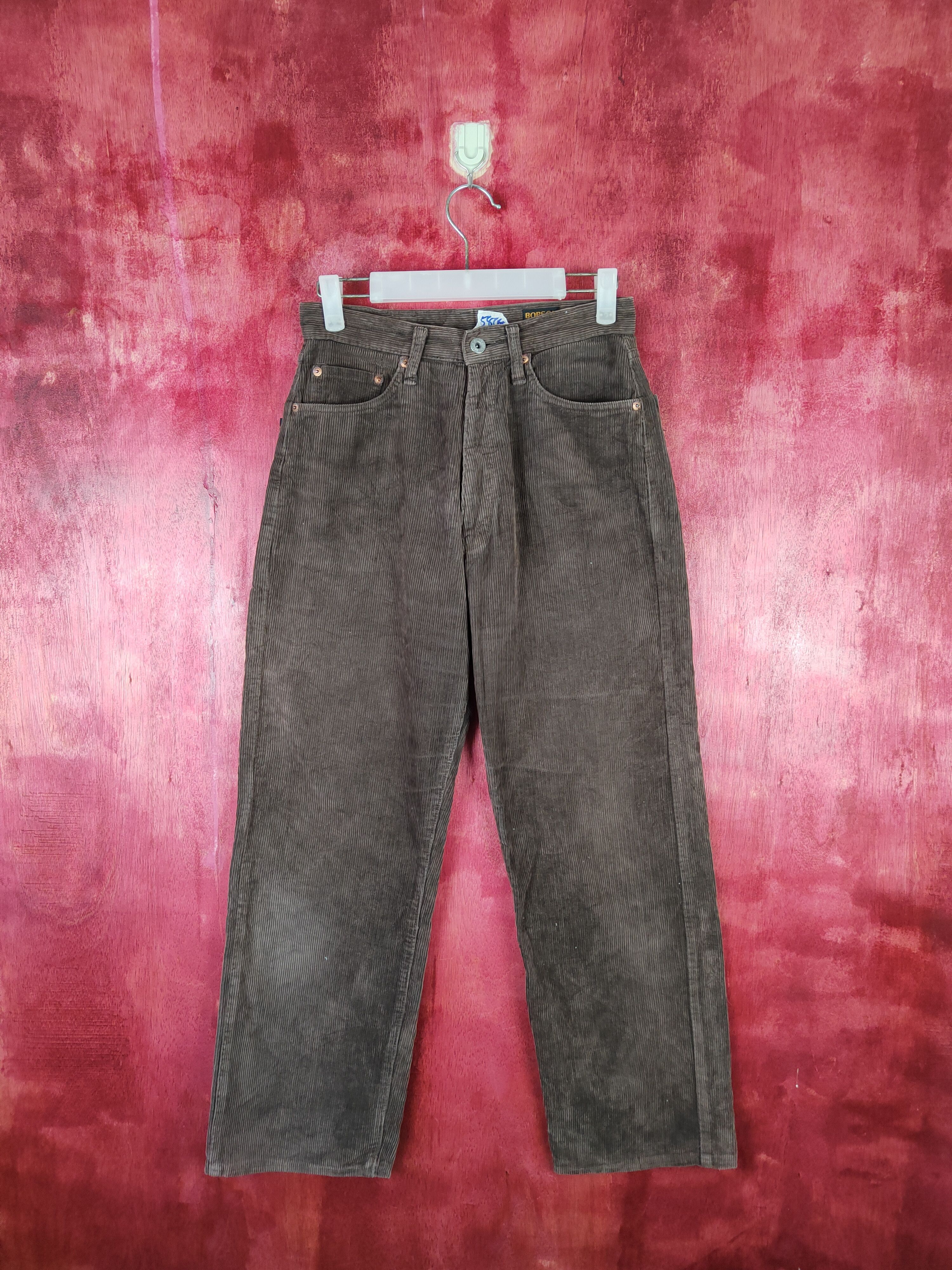 Japanese Brand Bobson Dark Brown Corduroy Cargo Pants #S580 Size US 27 - 1 Thumbnail