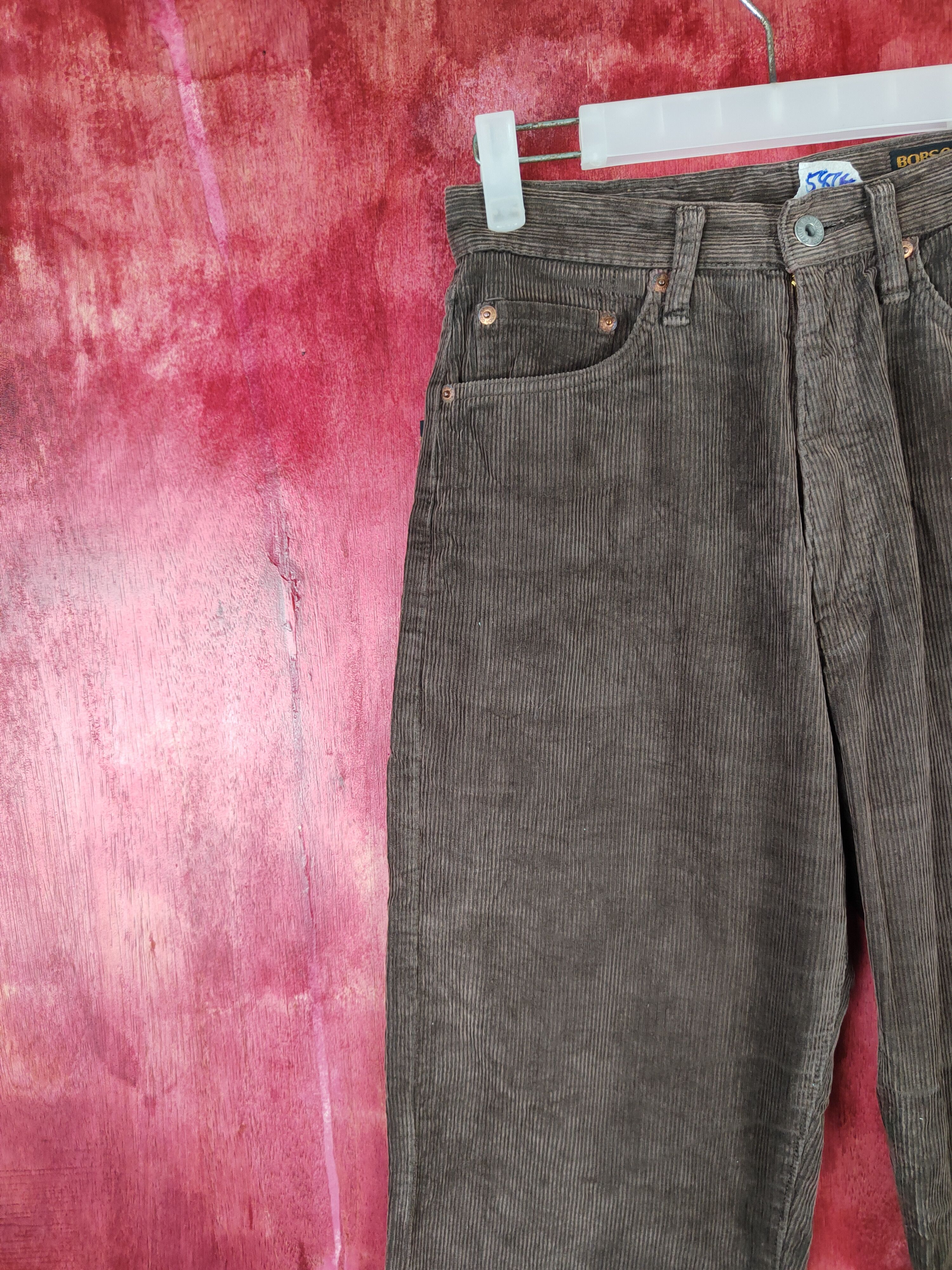 Japanese Brand Bobson Dark Brown Corduroy Cargo Pants #S580 Size US 27 - 3 Thumbnail