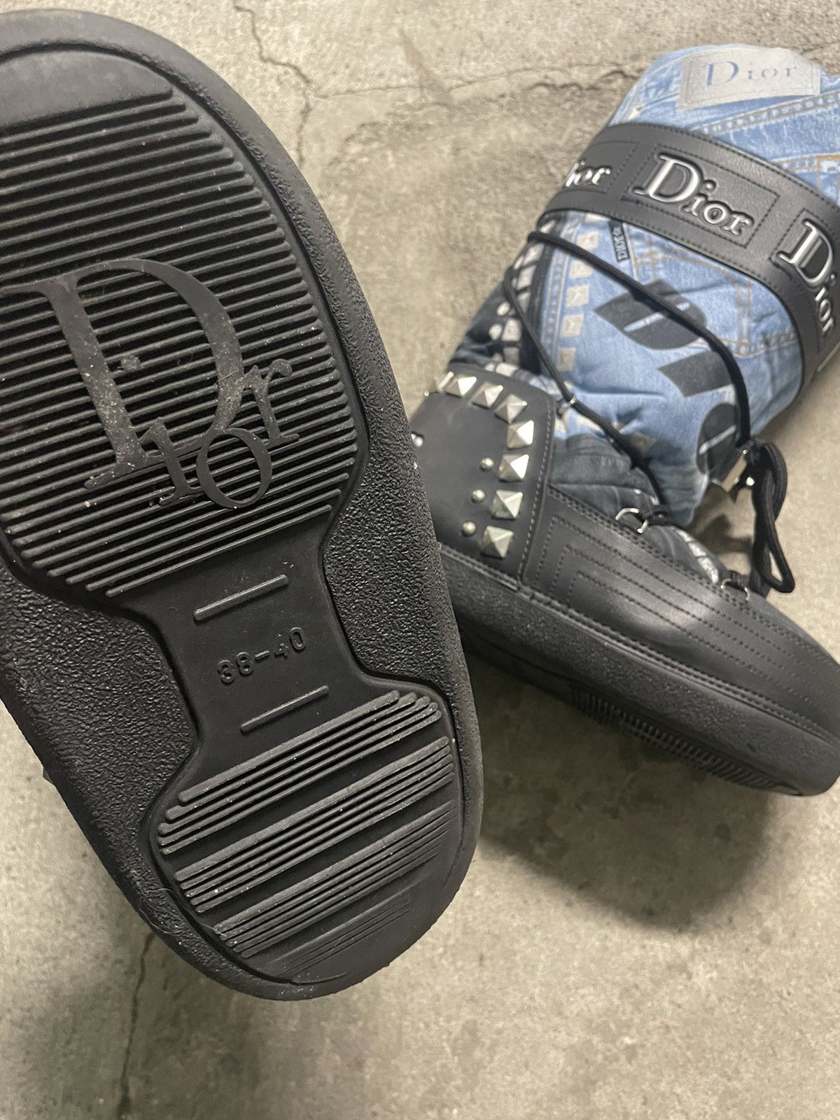 Dior 2006 Dior Galliano Denim Print Moon Boots Size US 9 / IT 39 - 6 Thumbnail