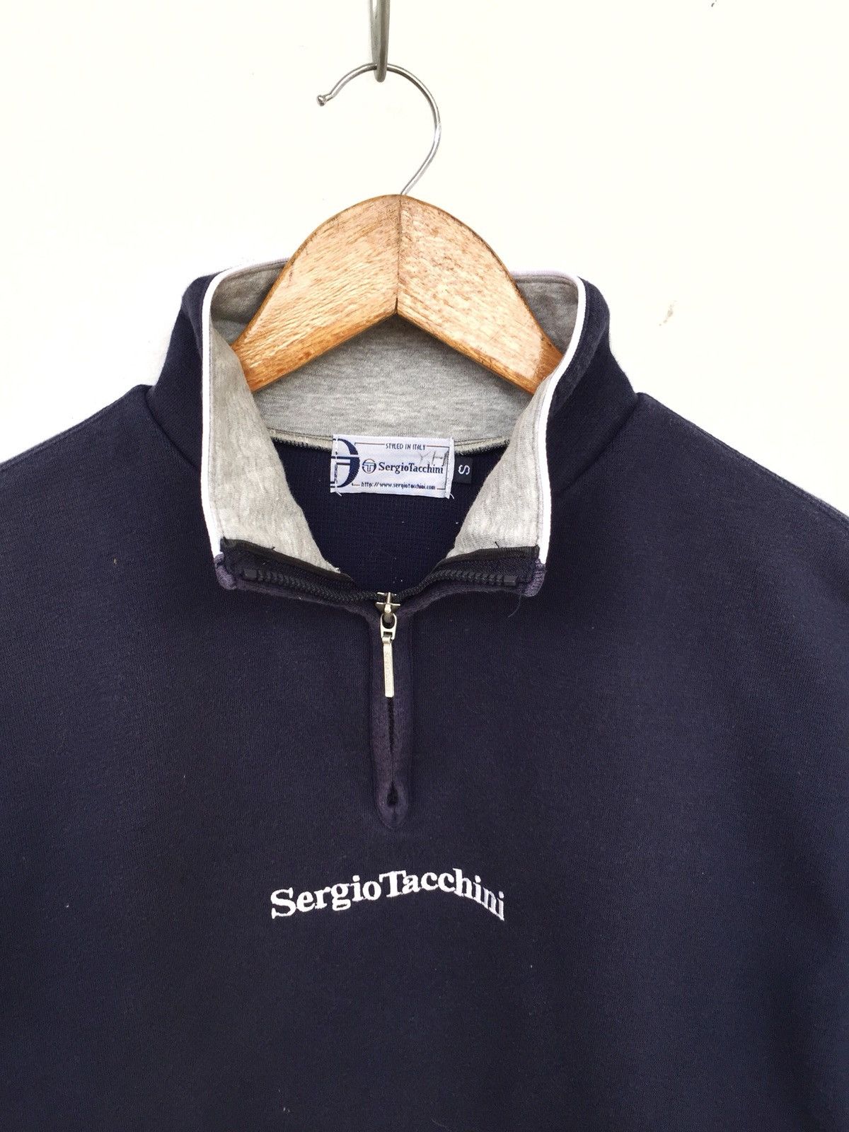 Sergio Tacchini 90s Sergio Tachini Spellout Half Zip Sweater Size US M / EU 48-50 / 2 - 2 Thumbnail