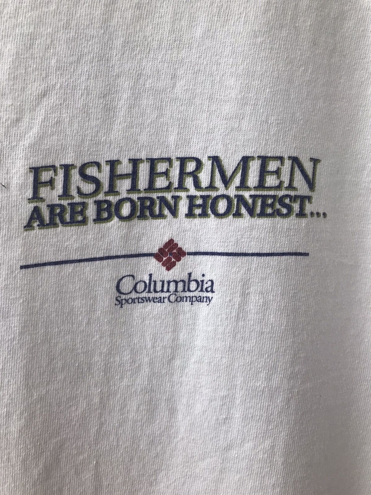 Columbia × Vintage Vintage 90s Columbia Over It Fisherman Are Born Honest Size US M / EU 48-50 / 2 - 5 Thumbnail
