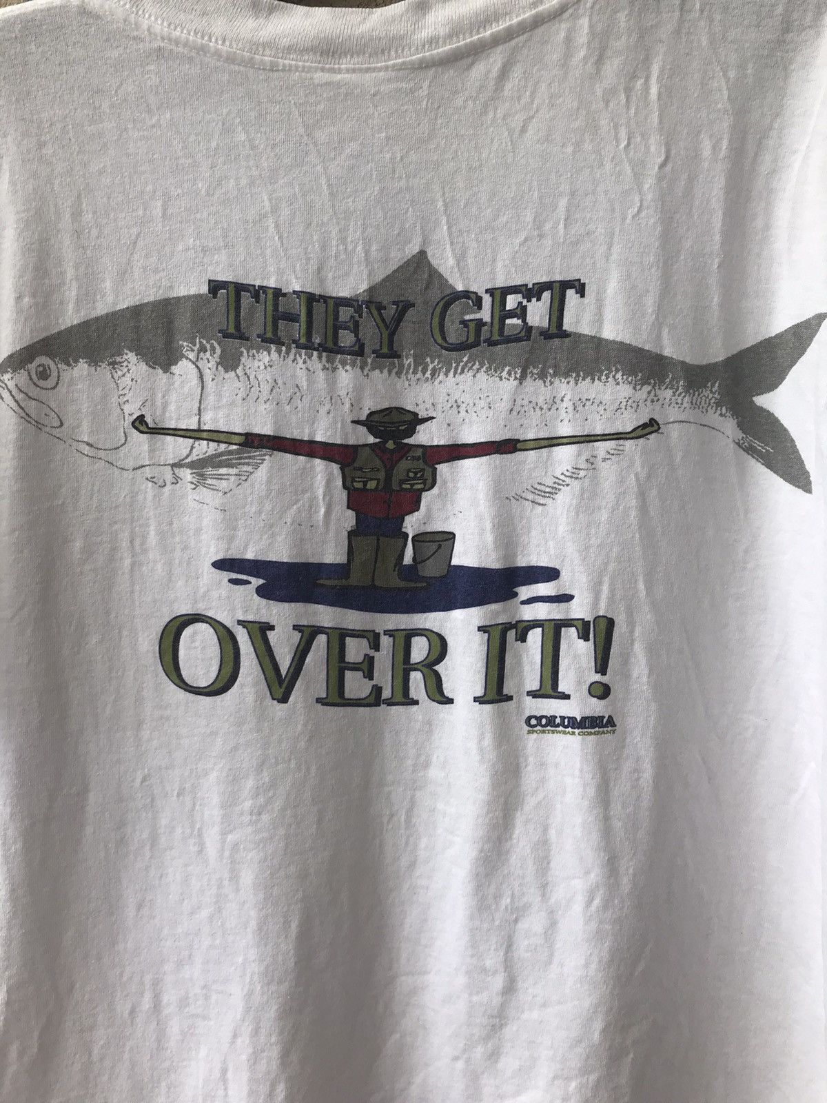 Columbia × Vintage Vintage 90s Columbia Over It Fisherman Are Born Honest Size US M / EU 48-50 / 2 - 7 Thumbnail