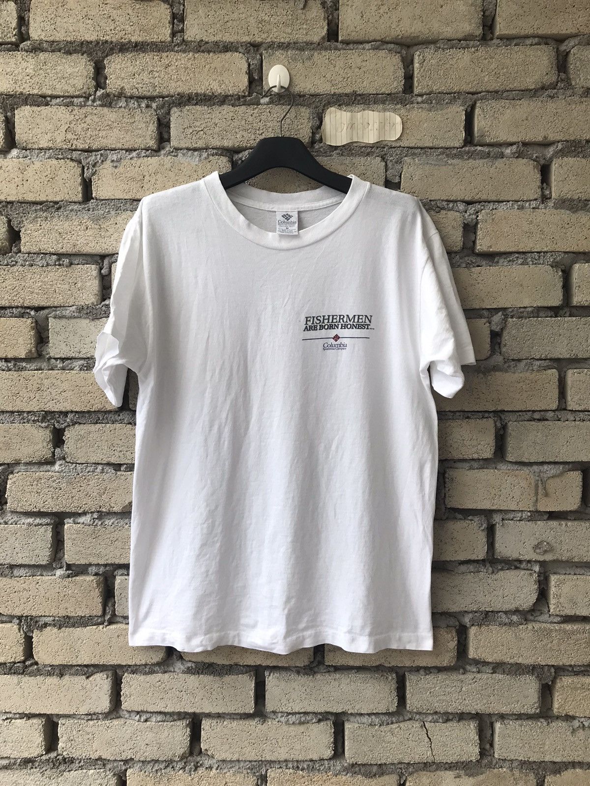 Columbia × Vintage Vintage 90s Columbia Over It Fisherman Are Born Honest Size US M / EU 48-50 / 2 - 2 Thumbnail