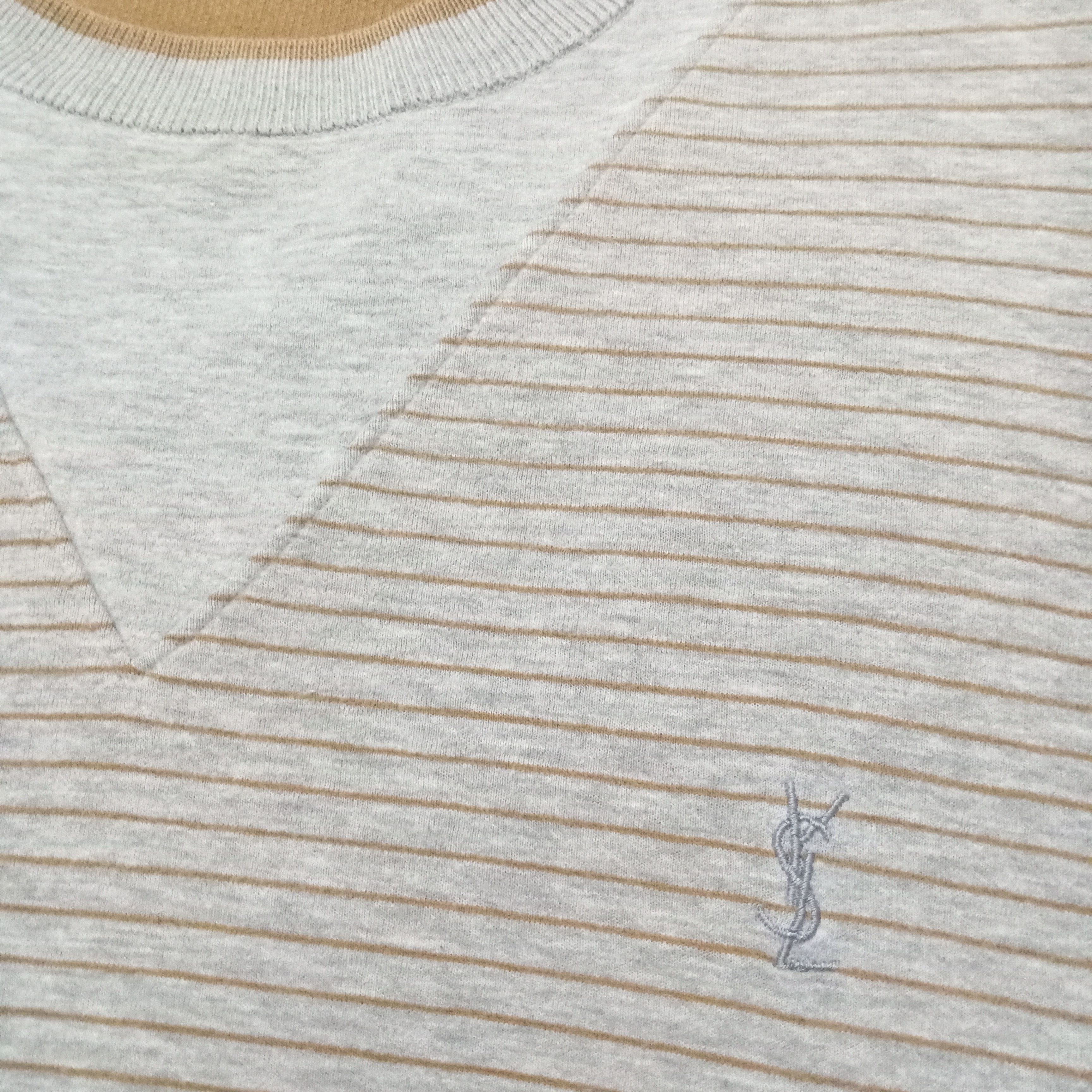 Yves Saint Laurent YSL Stripes Crewneck Jumper Size M / US 6-8 / IT 42-44 - 5 Thumbnail