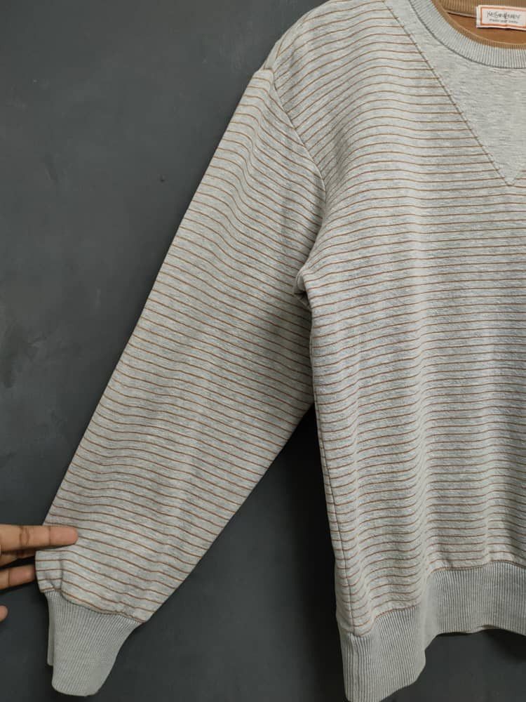 Yves Saint Laurent YSL Stripes Crewneck Jumper Size M / US 6-8 / IT 42-44 - 4 Thumbnail