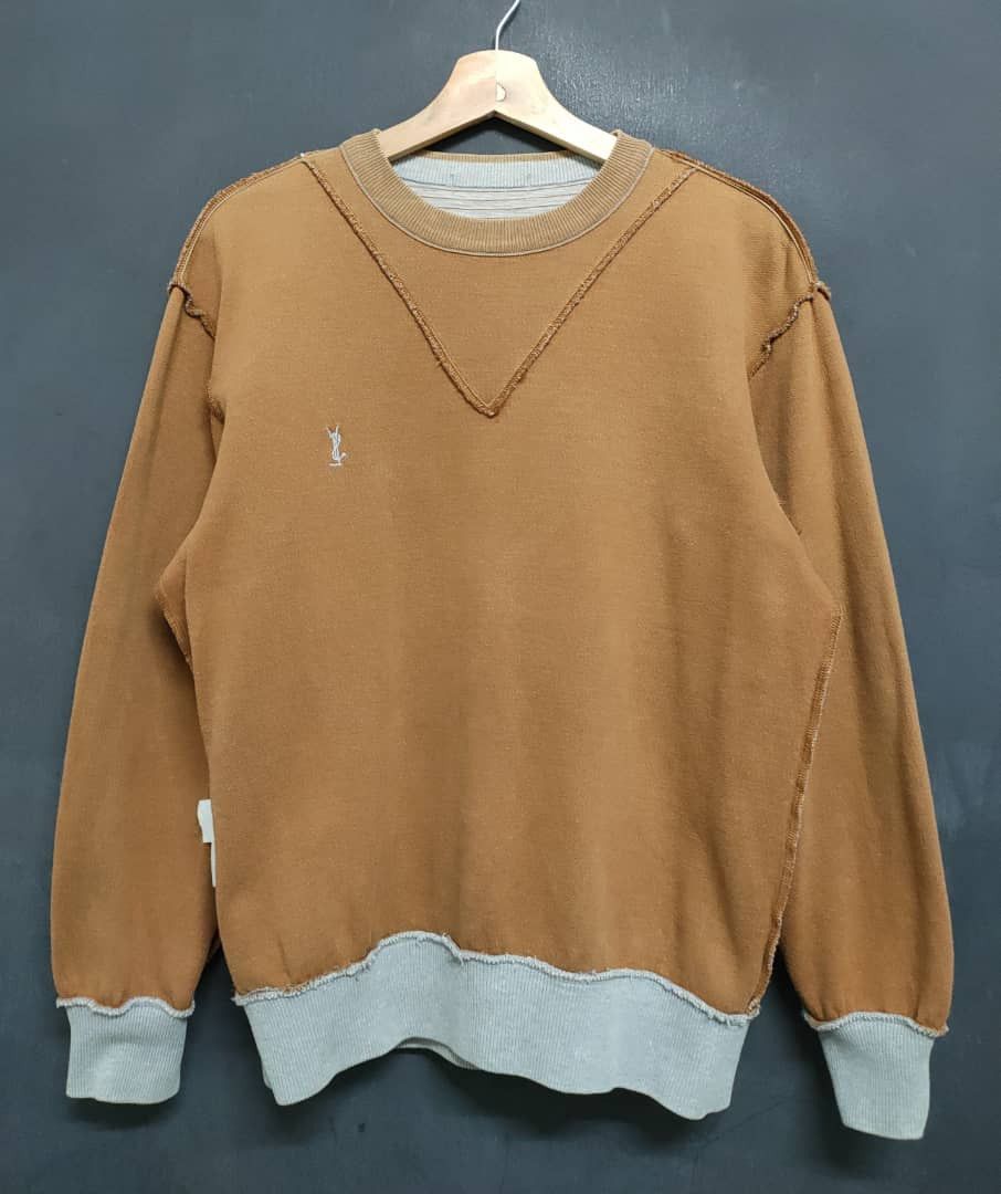 Yves Saint Laurent YSL Stripes Crewneck Jumper Size M / US 6-8 / IT 42-44 - 6 Thumbnail