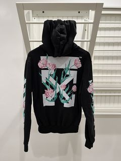 Off white hotsell rose hoodie price