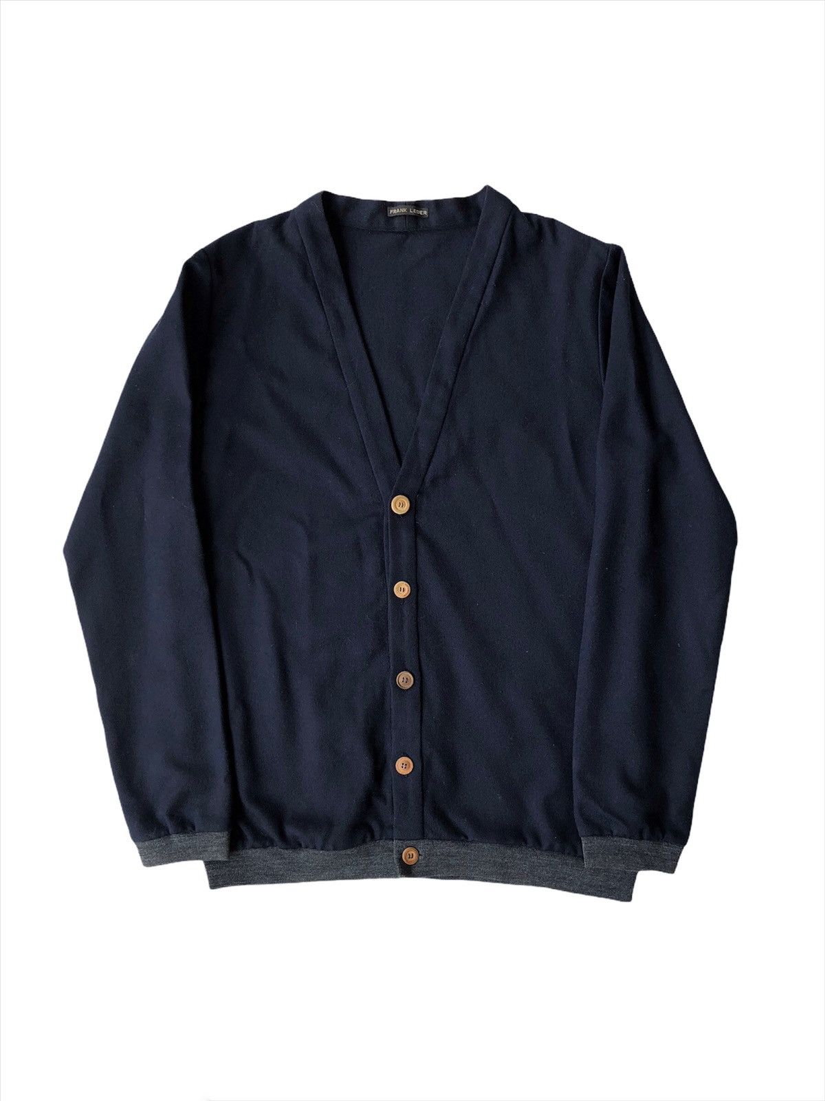 Frank Leder Frank Leder 🇩🇪 Minimal 2 Tone Wool Button Cardigan Size US M / EU 48-50 / 2 - 2 Thumbnail