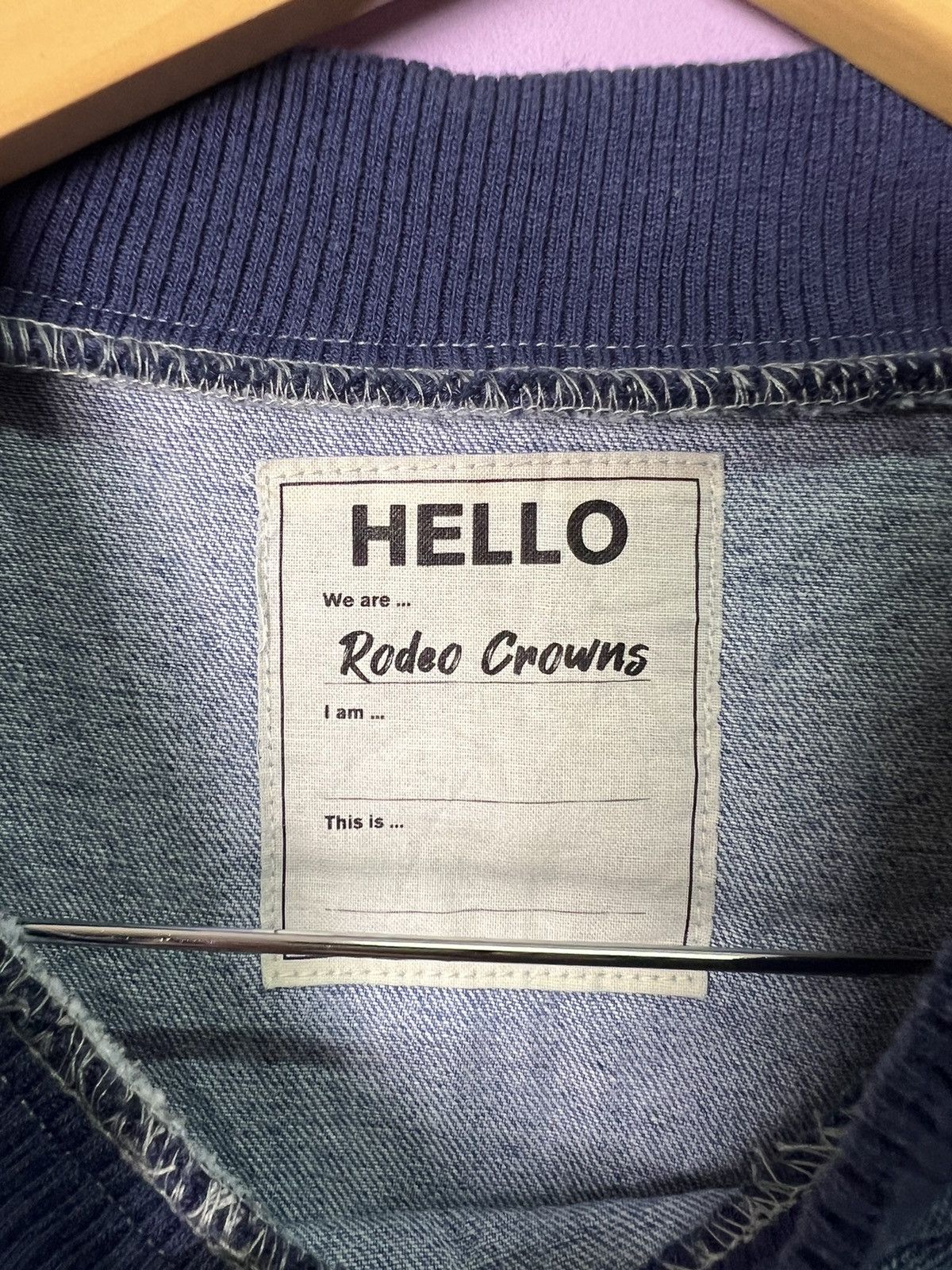 Japanese Brand 🔥Rare Rodeo Crown Denim Pocket Sweatshirts Size US XL / EU 56 / 4 - 11 Thumbnail