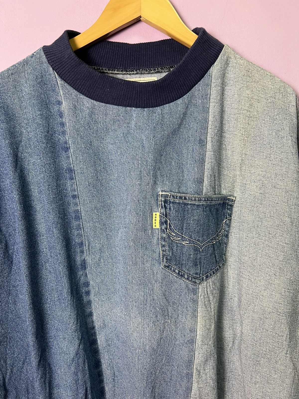 Japanese Brand 🔥Rare Rodeo Crown Denim Pocket Sweatshirts Size US XL / EU 56 / 4 - 8 Thumbnail