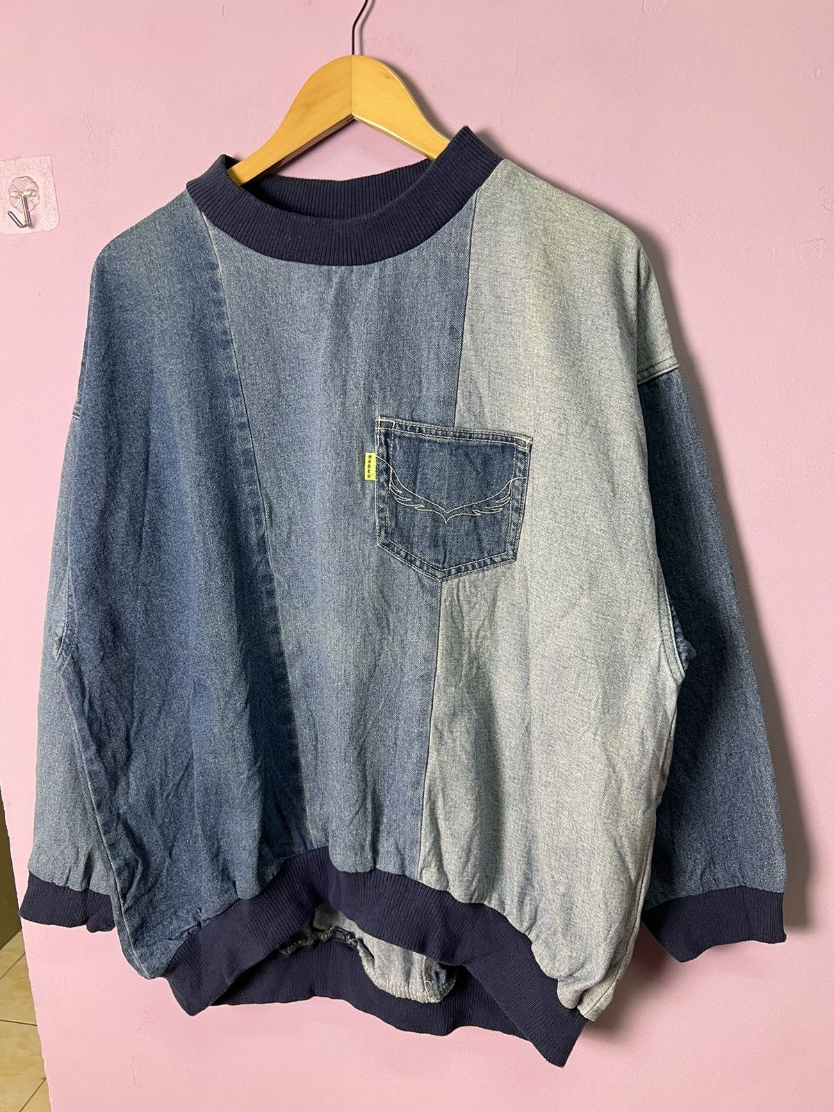 Japanese Brand 🔥Rare Rodeo Crown Denim Pocket Sweatshirts Size US XL / EU 56 / 4 - 5 Thumbnail