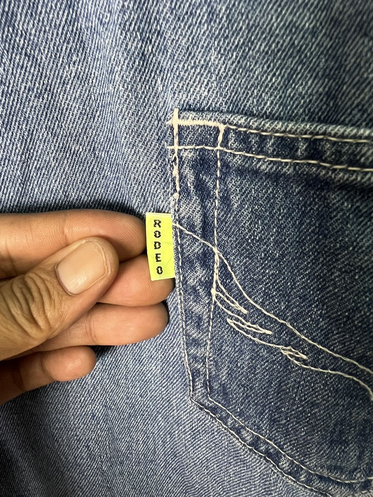 Japanese Brand 🔥Rare Rodeo Crown Denim Pocket Sweatshirts Size US XL / EU 56 / 4 - 9 Thumbnail