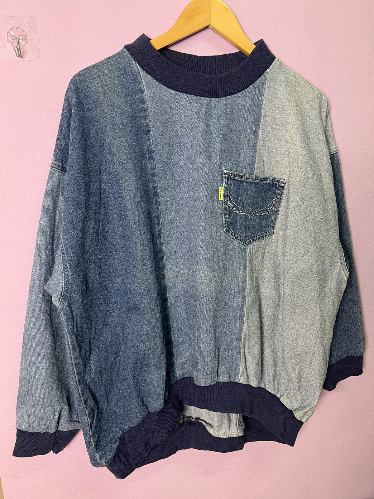 Japanese Brand 🔥Rare Rodeo Crown Denim Pocket Sweatshirts Size US XL / EU 56 / 4 - 6 Thumbnail