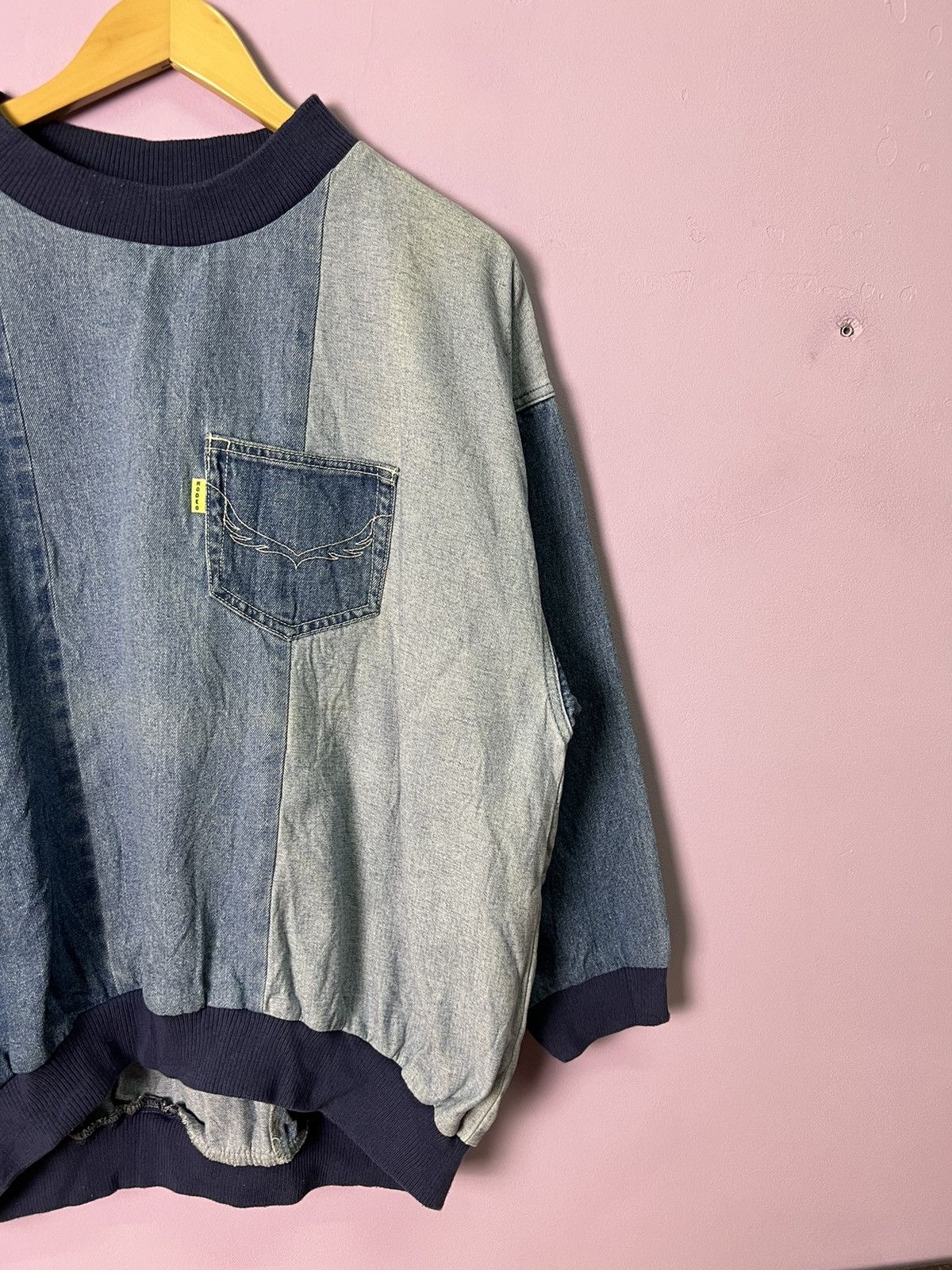 Japanese Brand 🔥Rare Rodeo Crown Denim Pocket Sweatshirts Size US XL / EU 56 / 4 - 4 Thumbnail
