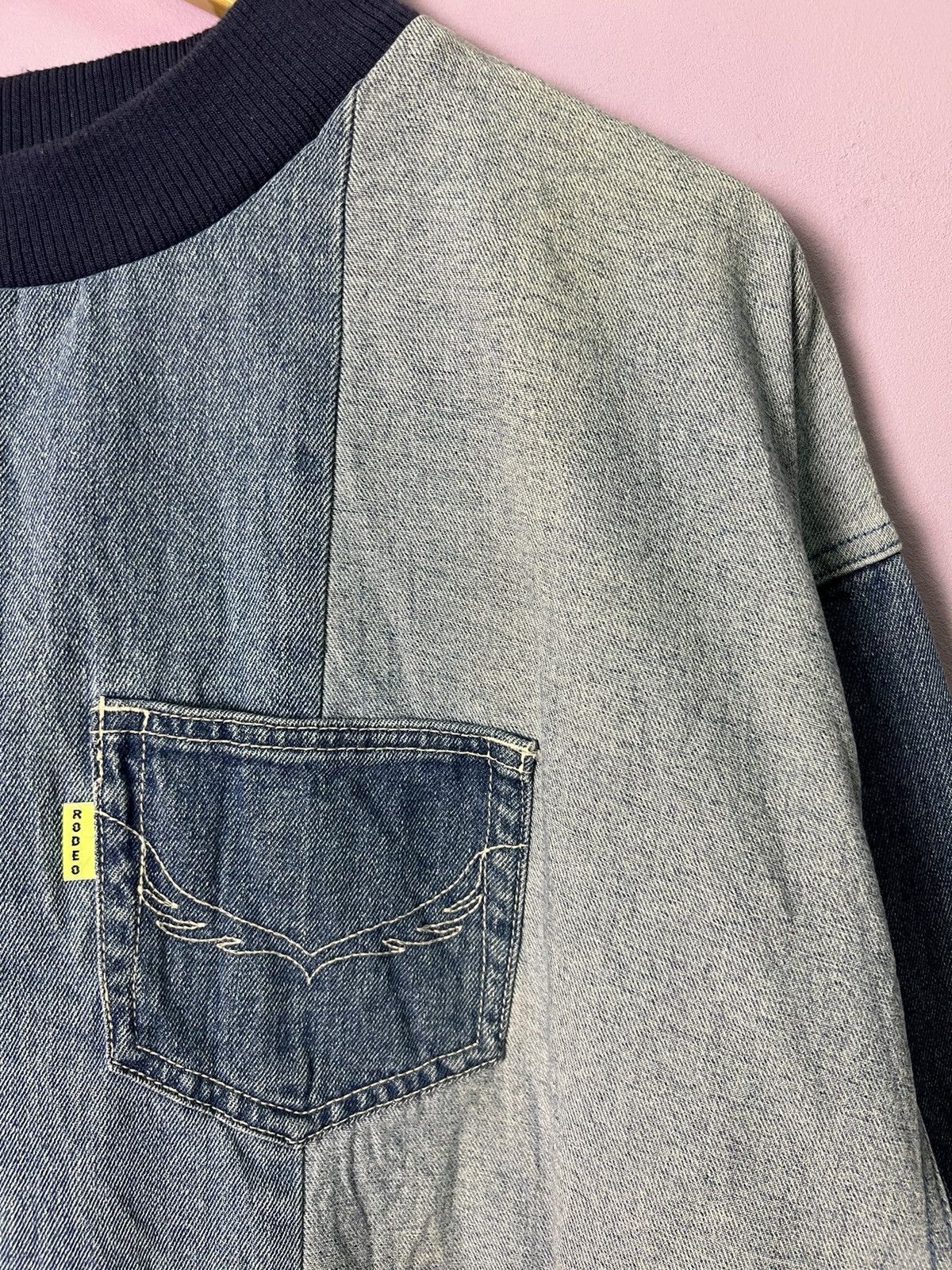Japanese Brand 🔥Rare Rodeo Crown Denim Pocket Sweatshirts Size US XL / EU 56 / 4 - 7 Thumbnail