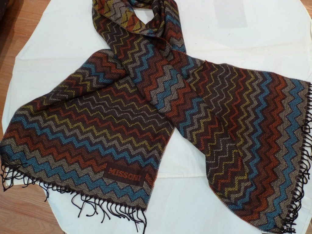 image of Missoni Luxury Multie Colored 100% Wool Scarve Italy, Men's