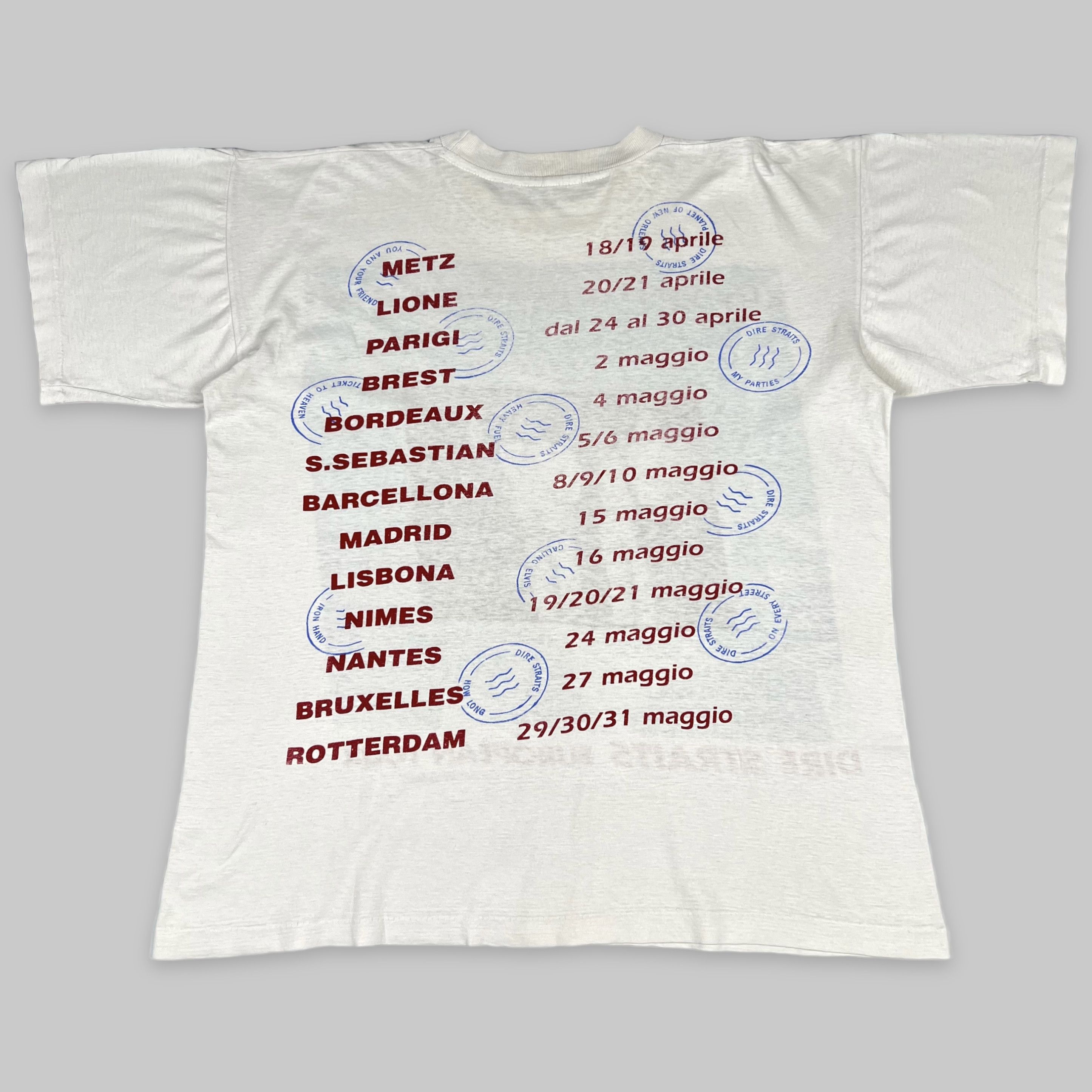 Band Tees Vintage 1992 Dire Straits ‘On Every Street’ Bootleg Tour Tee Size US L / EU 52-54 / 3 - 3 Thumbnail