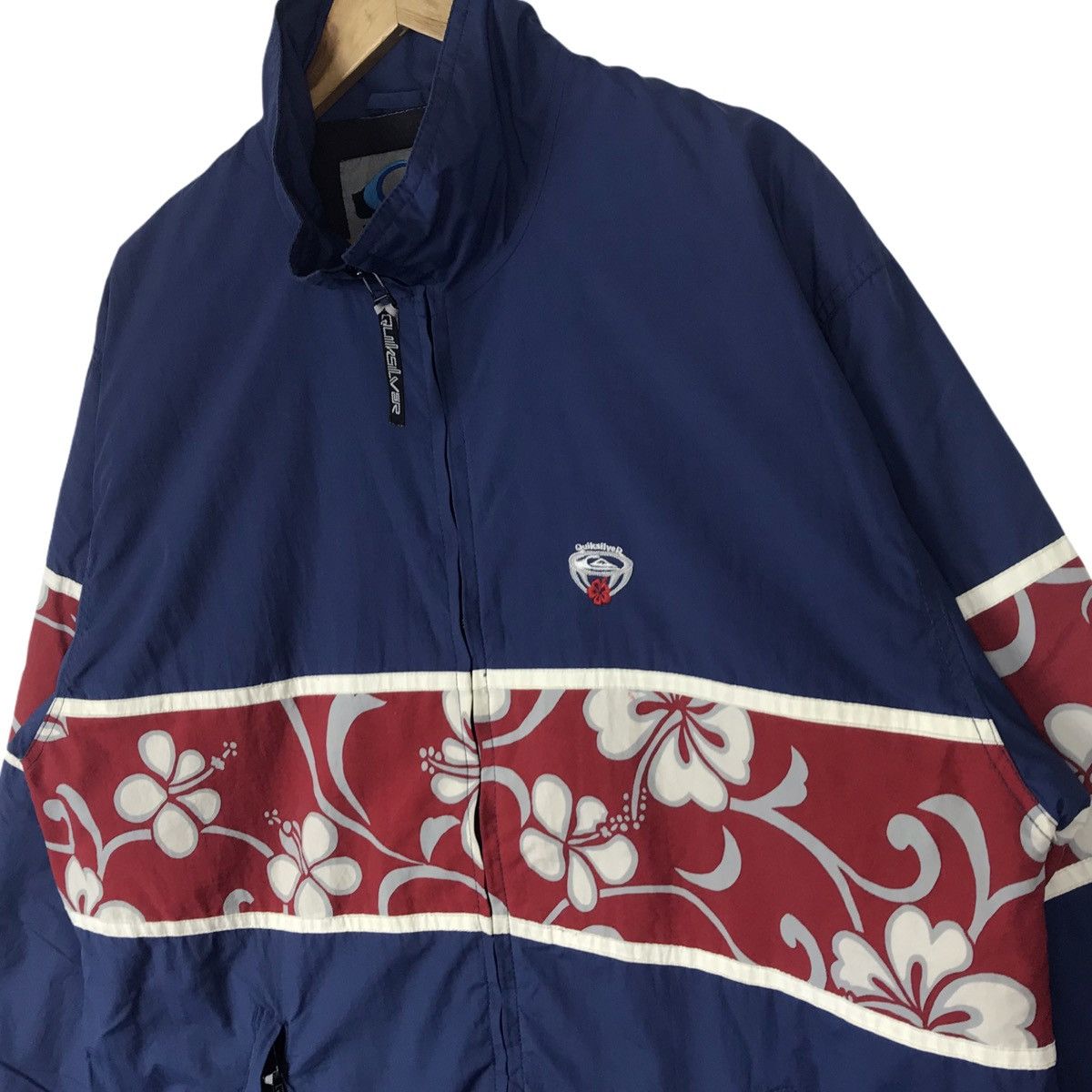 Quiksilver Vintage Quiksilver Floral Surfing Zip Up Jacket Windbreaker Size US L / EU 52-54 / 3 - 4 Thumbnail
