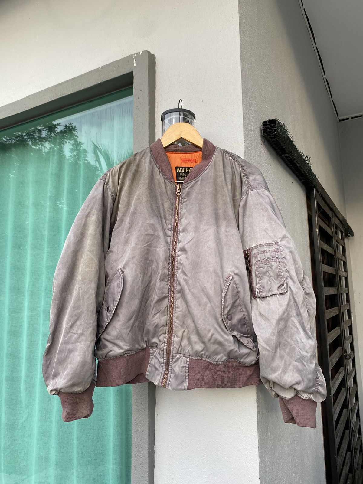 Japanese Brand Vintage Sunfaded Aburaysia Bomber Jacket Size US L / EU 52-54 / 3 - 1 Thumbnail