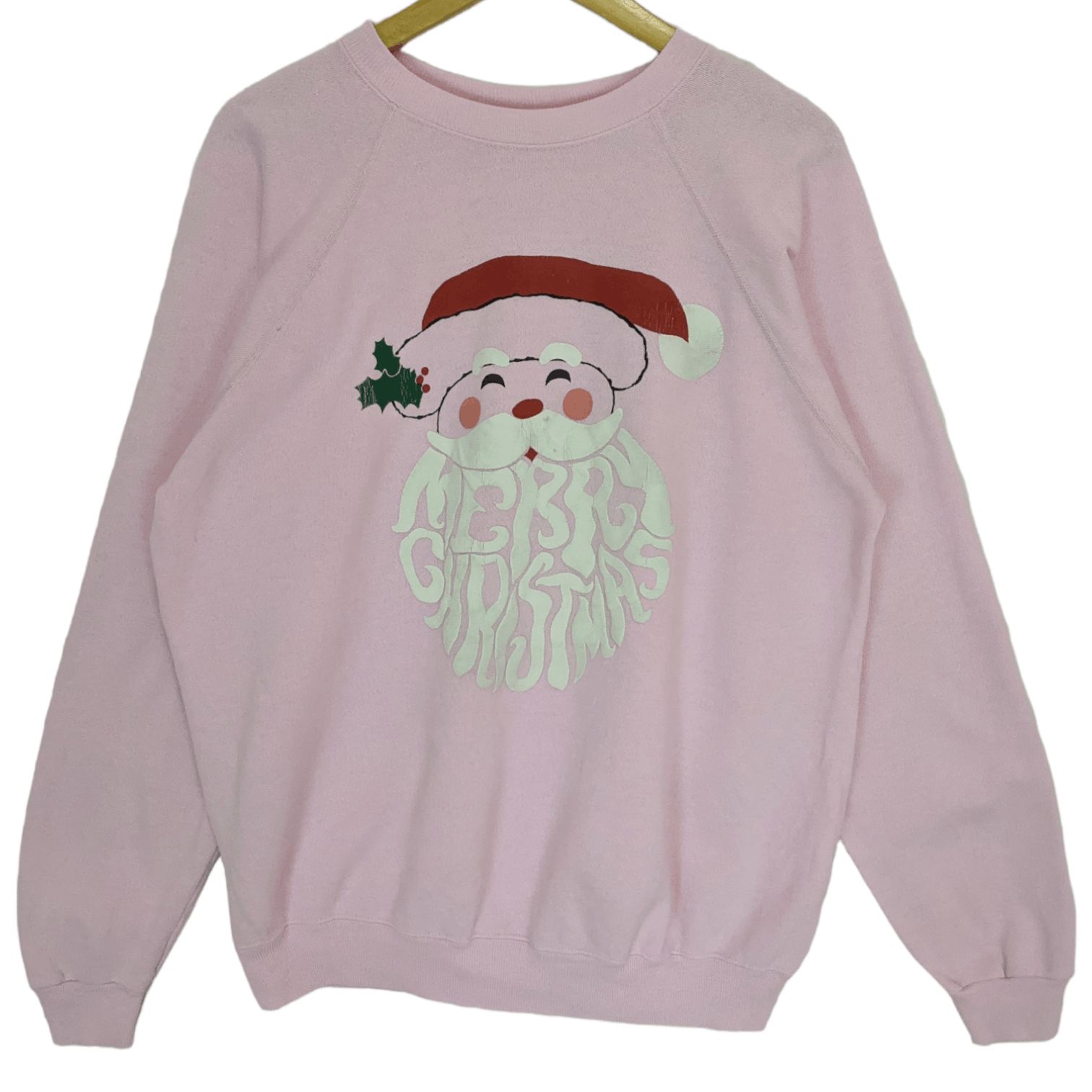 Hanes Vintage 80's HANES Santa Claus Merry Christmas Sweatshirt Size US XL / EU 56 / 4 - 2 Thumbnail
