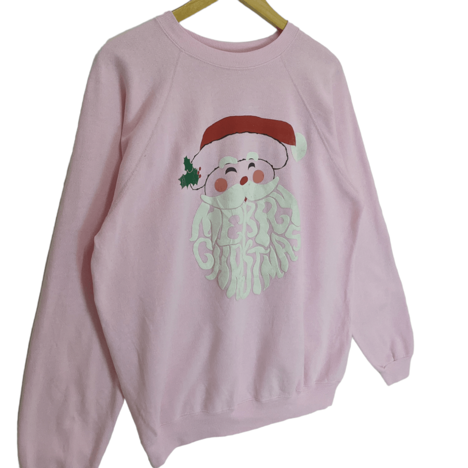 Hanes Vintage 80's HANES Santa Claus Merry Christmas Sweatshirt Size US XL / EU 56 / 4 - 3 Thumbnail