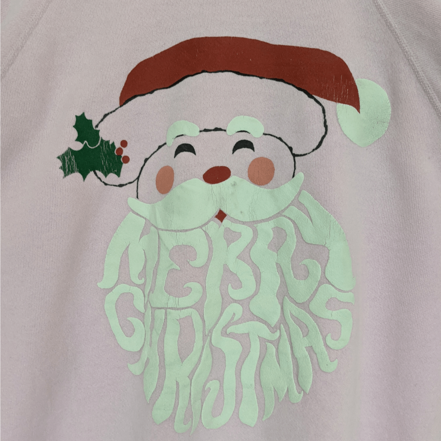 Hanes Vintage 80's HANES Santa Claus Merry Christmas Sweatshirt Size US XL / EU 56 / 4 - 5 Thumbnail