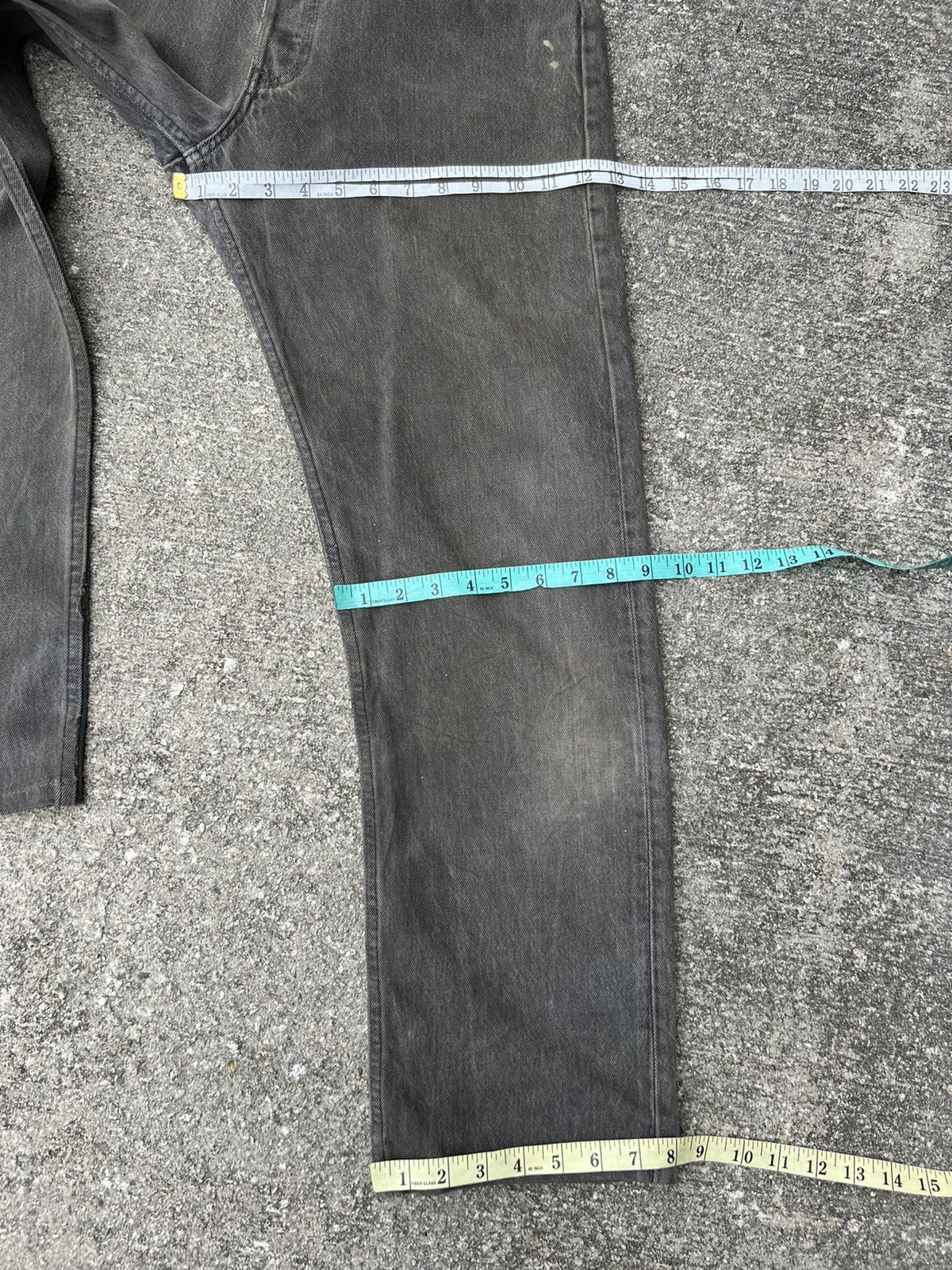 Levi's Vintage 1995 Levi’s 501 Jeans Fade Black Denim Trashed Jeans Size US 32 / EU 48 - 3 Thumbnail