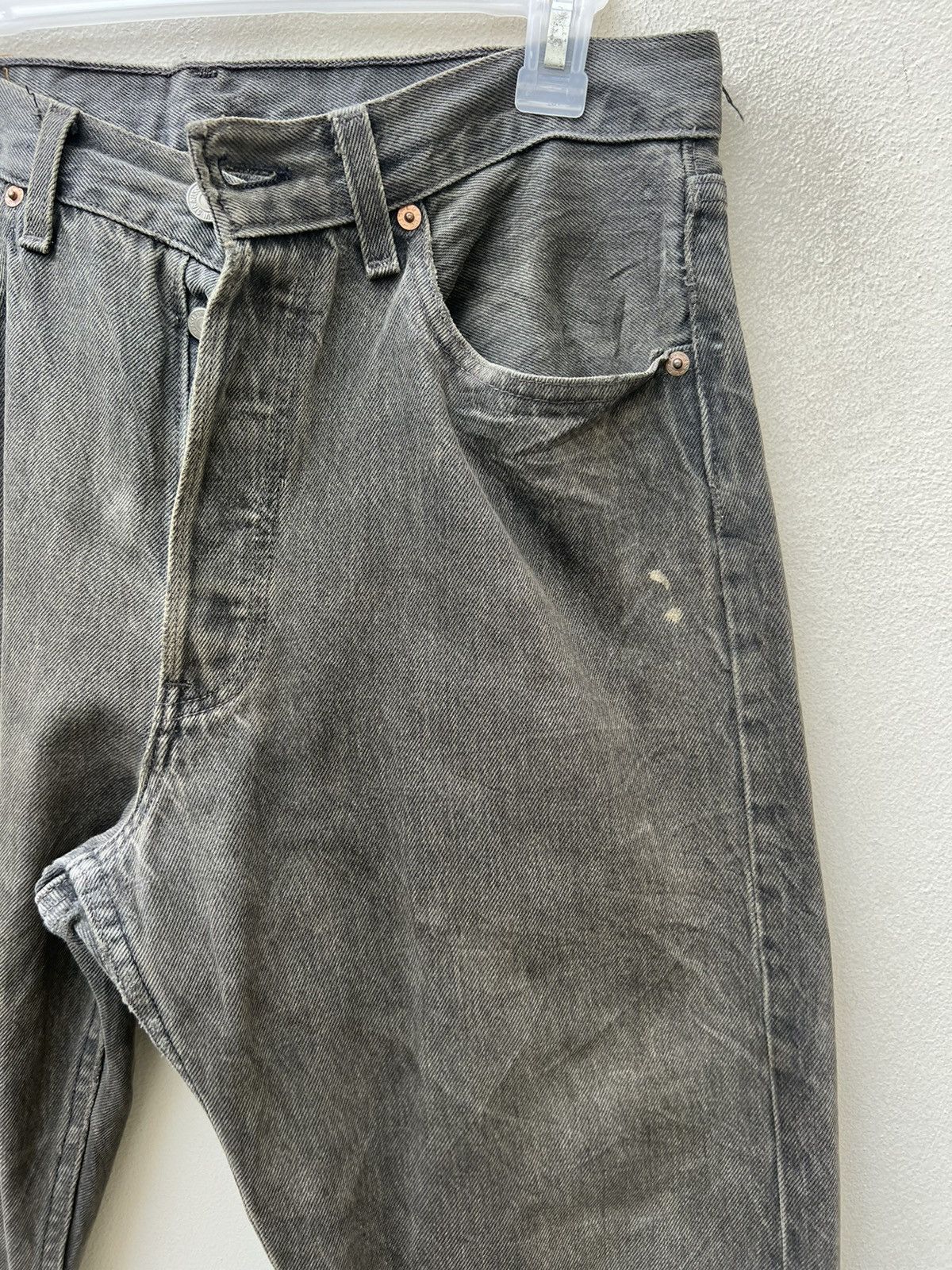 Levi's Vintage 1995 Levi’s 501 Jeans Fade Black Denim Trashed Jeans Size US 32 / EU 48 - 11 Thumbnail
