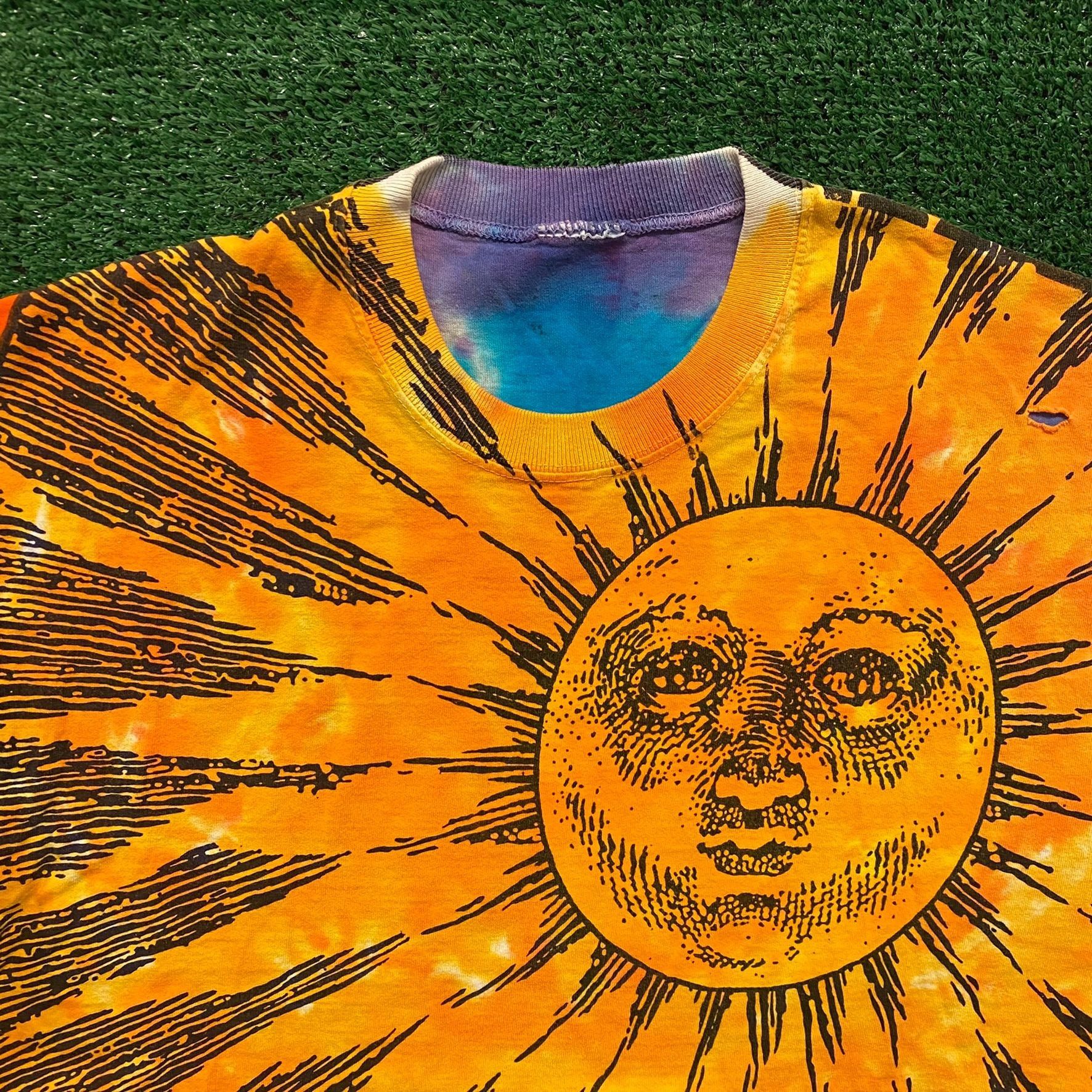 Liquid Blue Crazy Vintage 90s Baggy Liquid Blue Zodiac Sun AOP T-Shirt Size US L / EU 52-54 / 3 - 2 Thumbnail