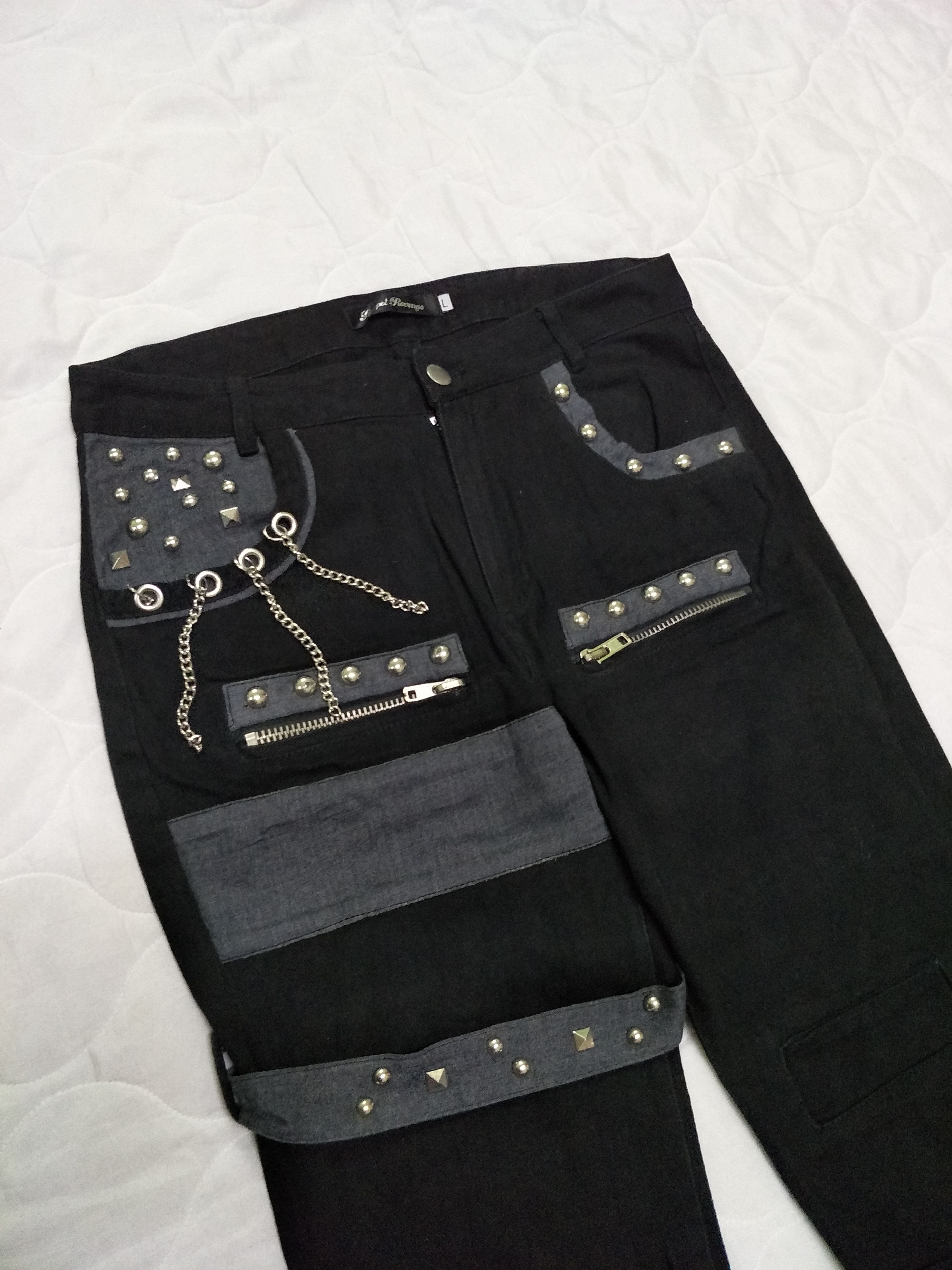 Hysteric Glamour Sexpot Revenge Slim Fit Bondage Black Denim Punk Rock Size US 31 - 5 Thumbnail