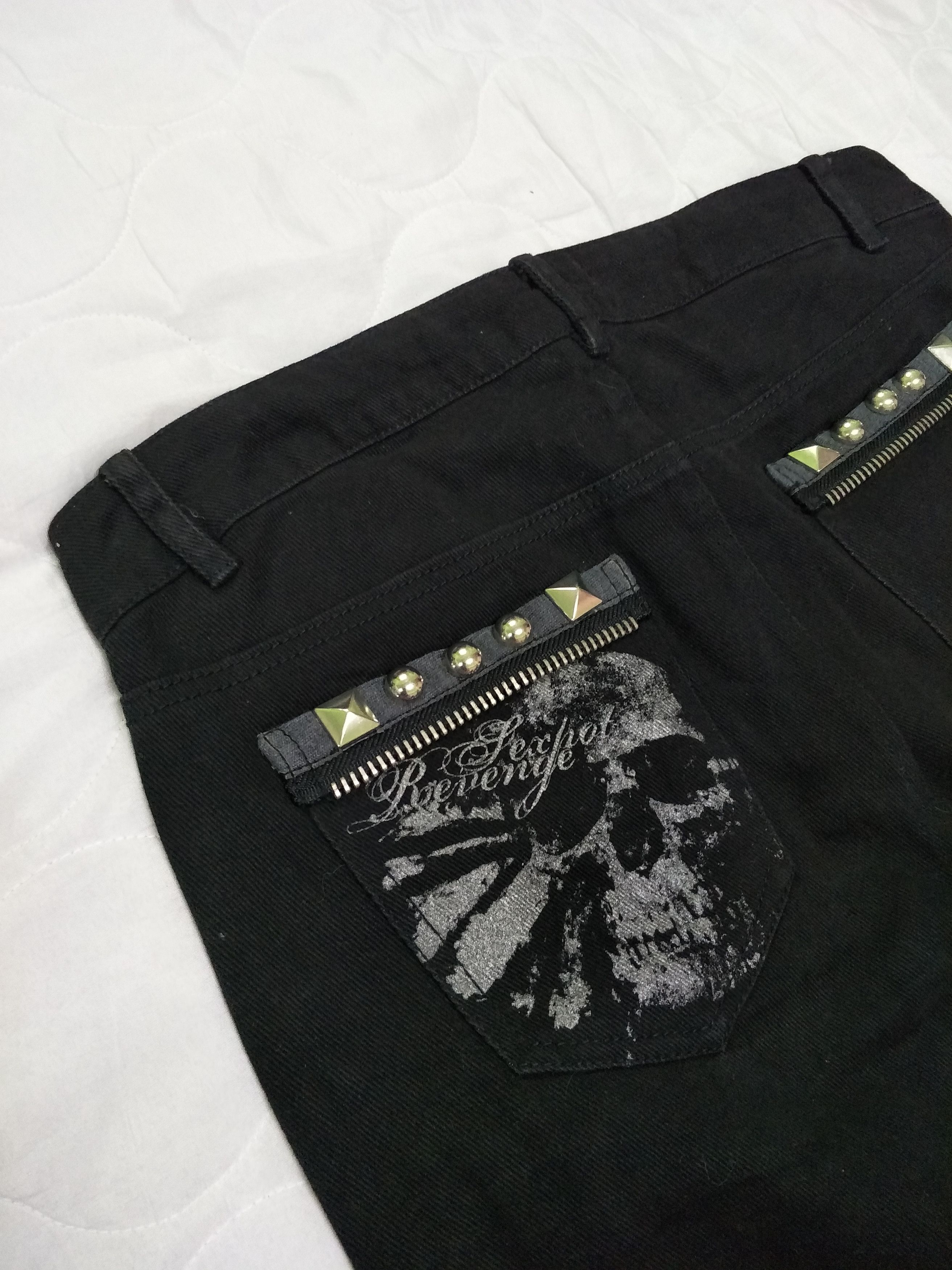 Hysteric Glamour Sexpot Revenge Slim Fit Bondage Black Denim Punk Rock Size US 31 - 6 Thumbnail