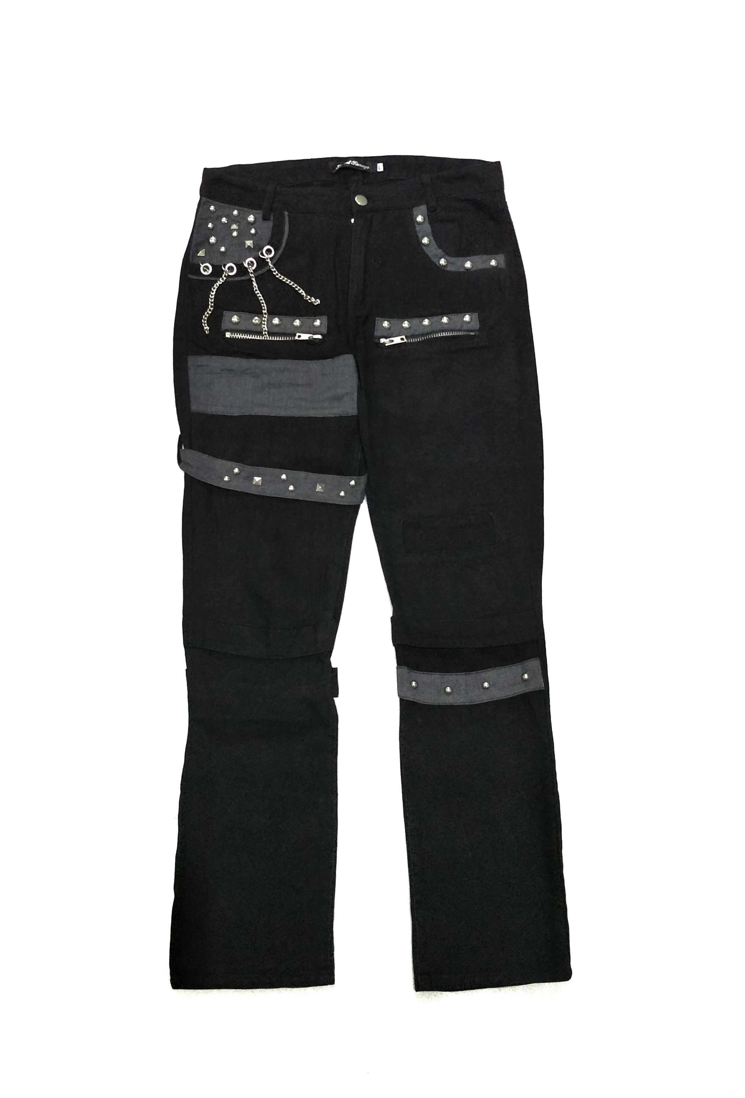 Hysteric Glamour Sexpot Revenge Slim Fit Bondage Black Denim Punk Rock Size US 31 - 2 Thumbnail