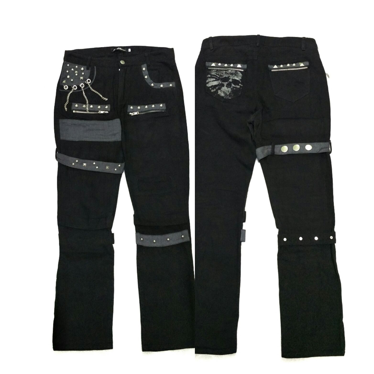 Hysteric Glamour Sexpot Revenge Slim Fit Bondage Black Denim Punk Rock Size US 31 - 1 Thumbnail