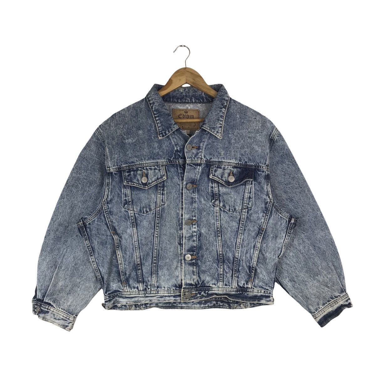 Edwin × Vintage Vintage Edwin Acid Wash Trucker Jacket Size US M / EU 48-50 / 2 - 1 Thumbnail