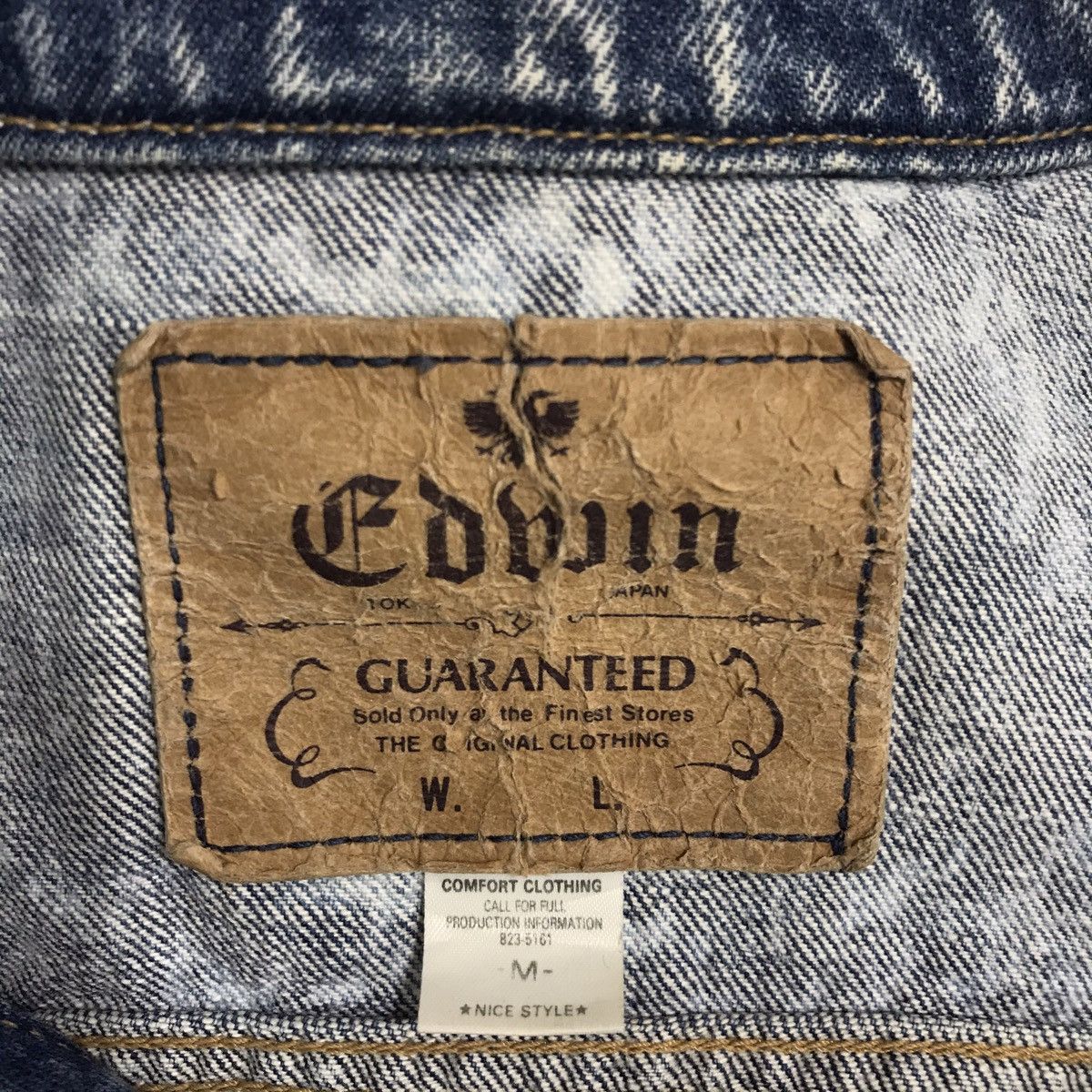 Edwin × Vintage Vintage Edwin Acid Wash Trucker Jacket Size US M / EU 48-50 / 2 - 10 Thumbnail