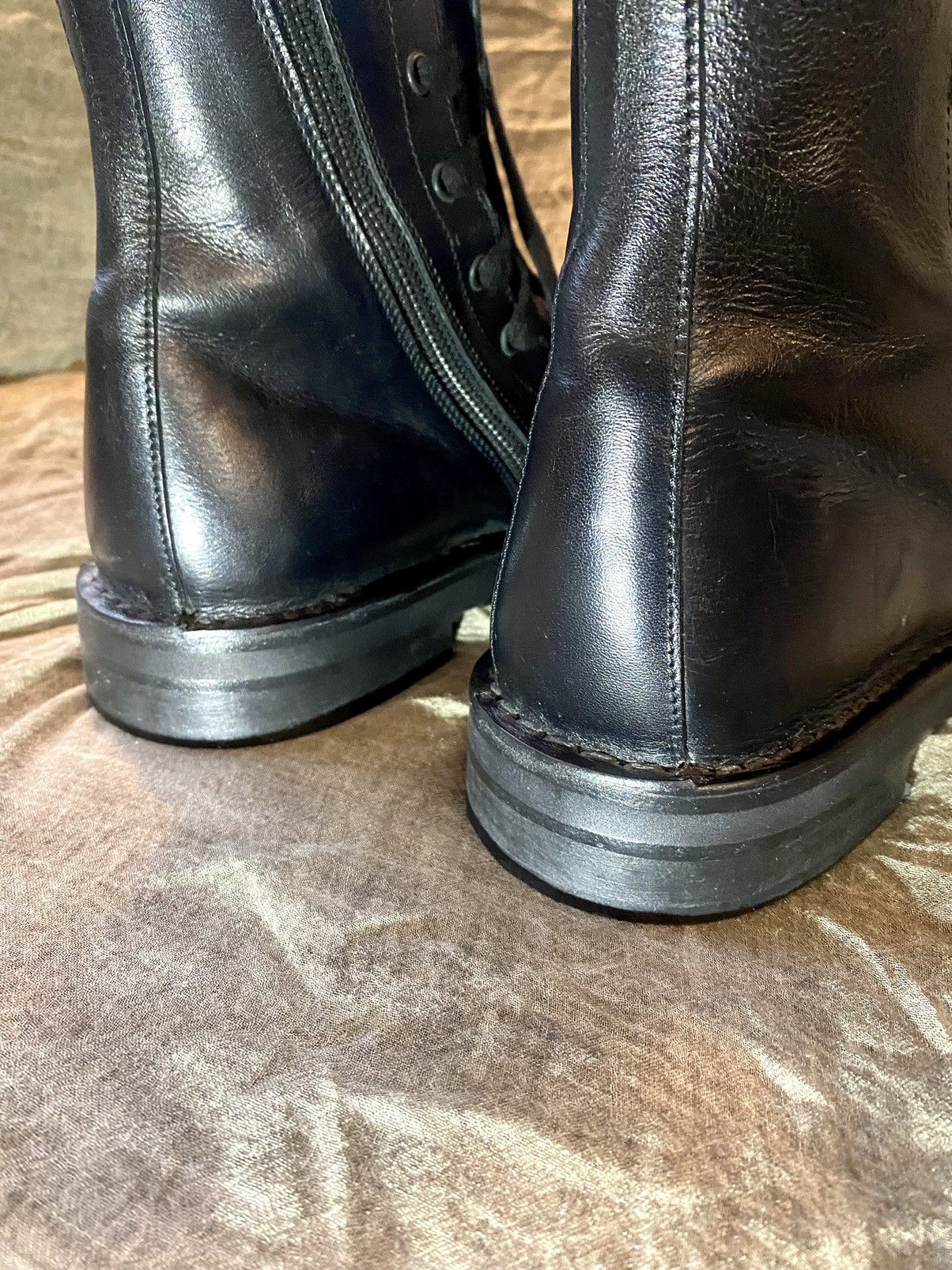 Ann Demeulemeester Ann Demeulemeester black leather boots double lace 41 Size US 11 / IT 41 - 11 Thumbnail