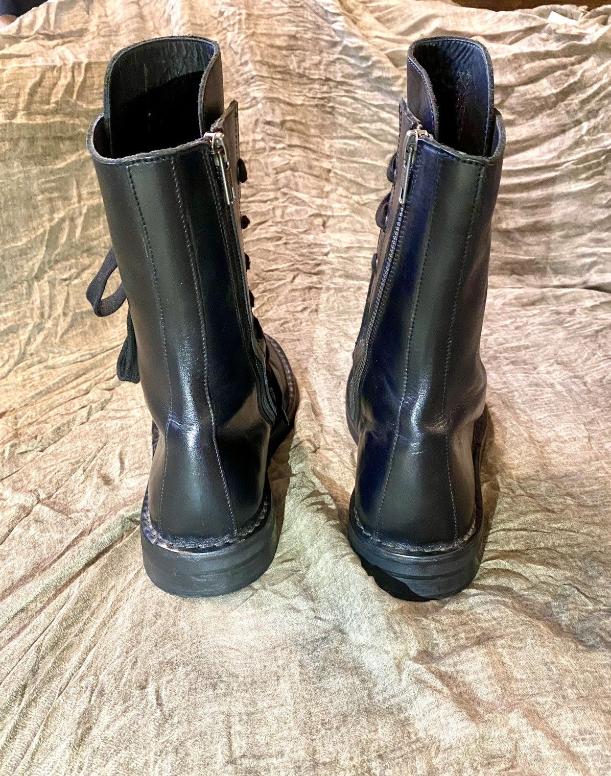 Ann Demeulemeester Ann Demeulemeester black leather boots double lace 41 Size US 11 / IT 41 - 10 Thumbnail
