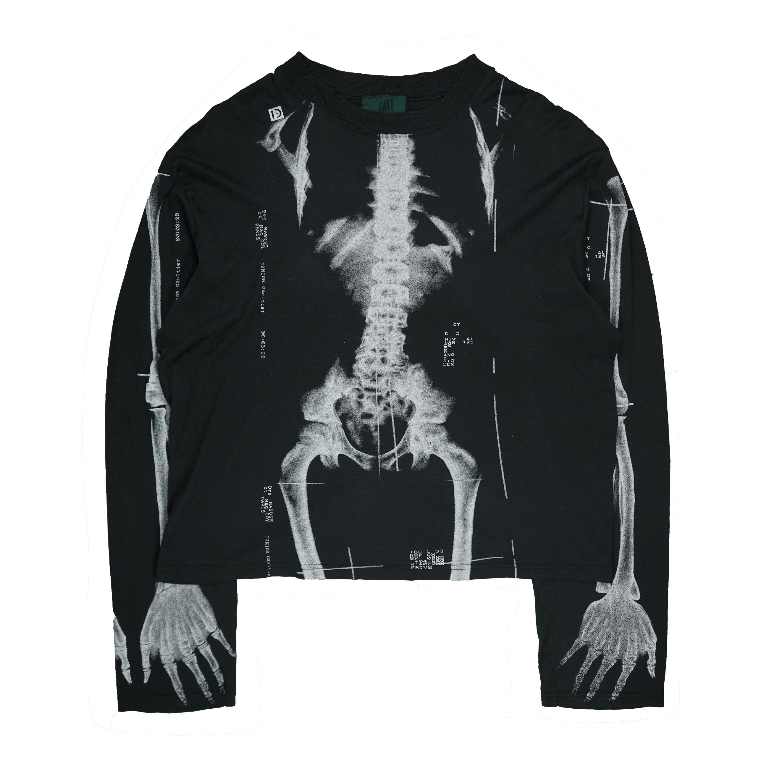Jean Paul Gaultier SS90 Black X-Ray Long Sleeve | Grailed