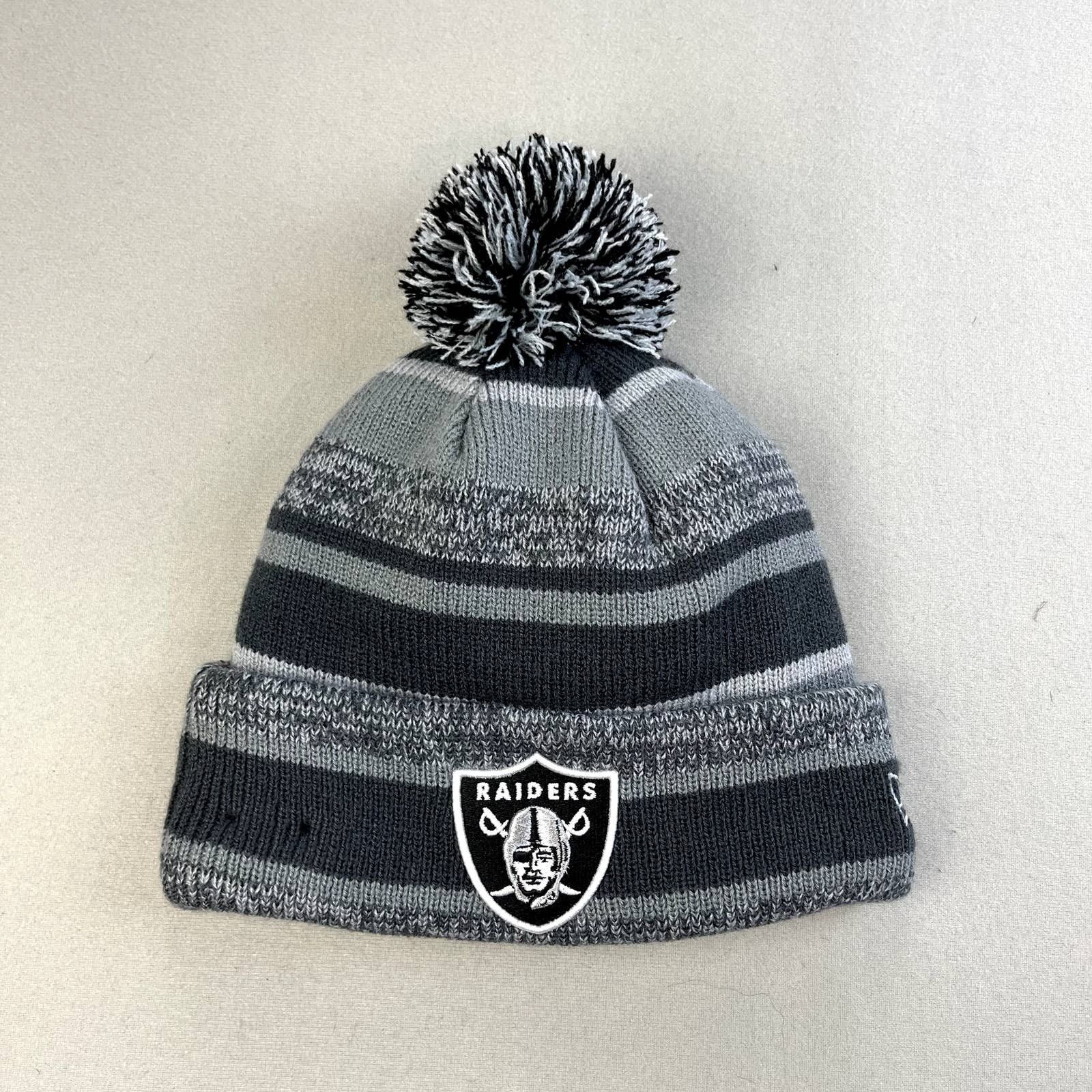 Los Angeles Raiders NFL new era pom hat striped