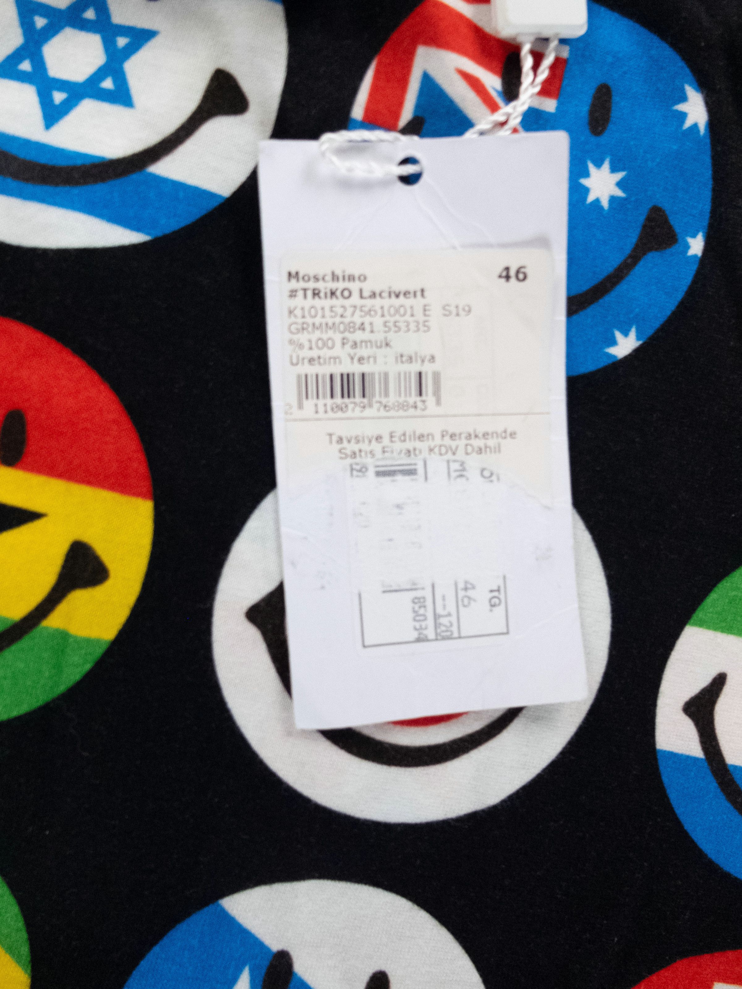 Moschino MOSCHINO Couture black smiley faces t-shirt XS / 46 EU Size US XS / EU 42 / 0 - 5 Thumbnail