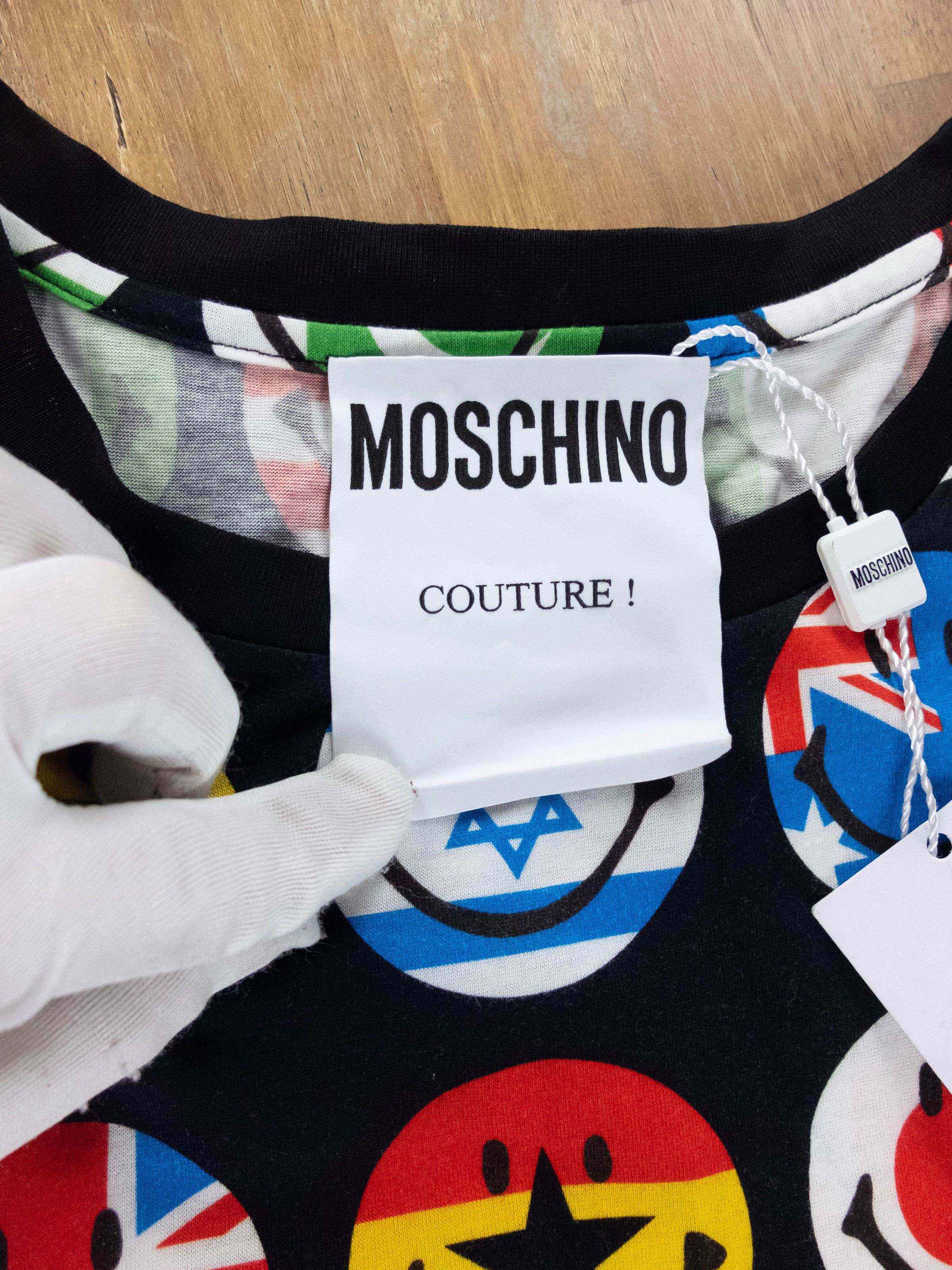 Moschino MOSCHINO Couture black smiley faces t-shirt XS / 46 EU Size US XS / EU 42 / 0 - 4 Thumbnail