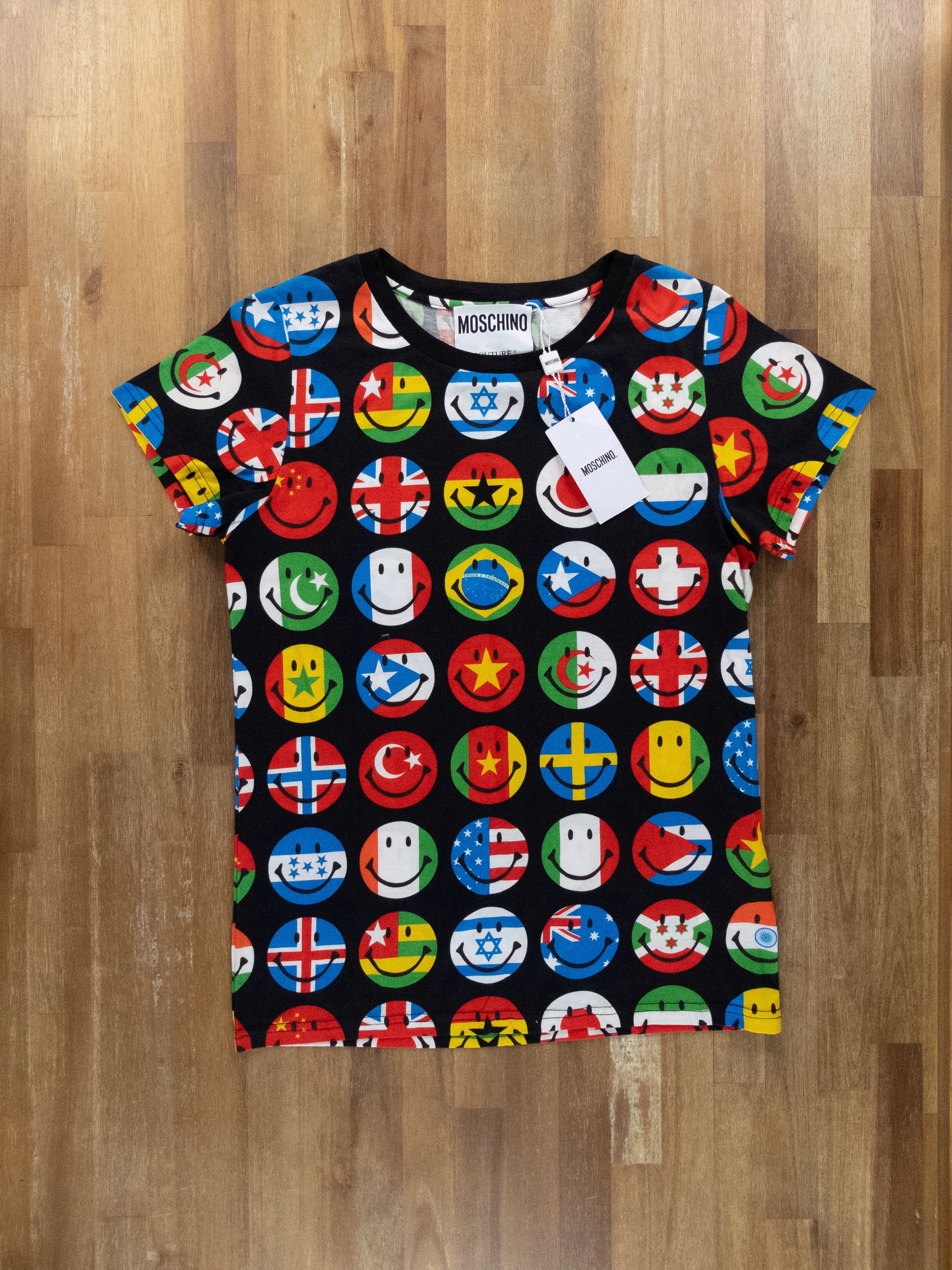 Moschino MOSCHINO Couture black smiley faces t-shirt XS / 46 EU Size US XS / EU 42 / 0 - 3 Thumbnail