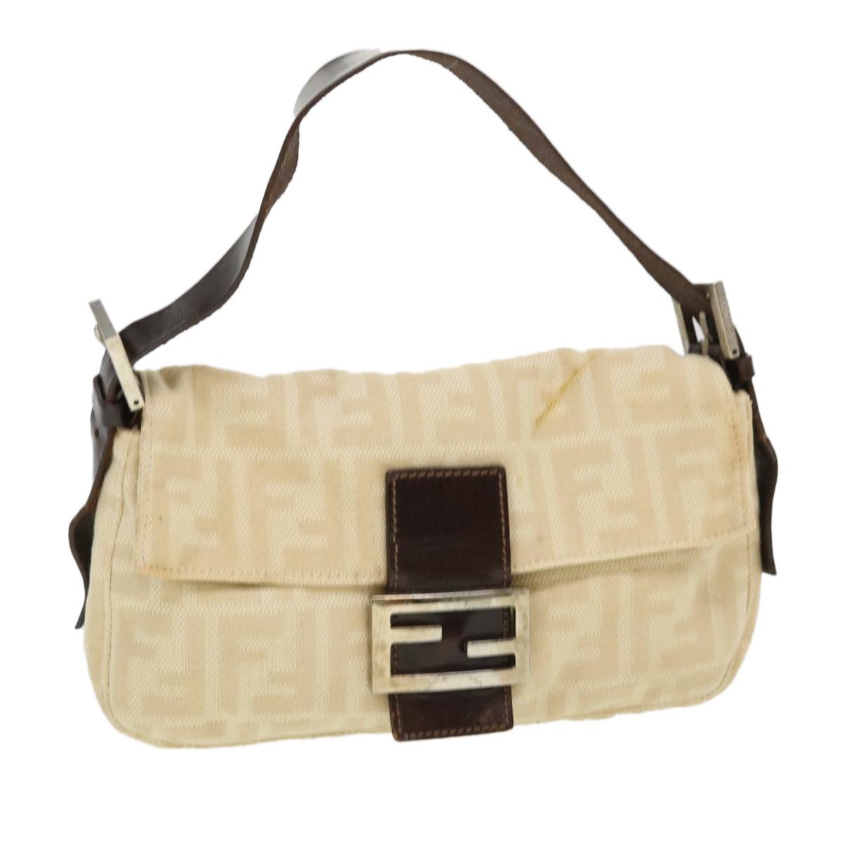 FENDI-Zucca-Canvas-Leather-Mamma-Baguette-Bag-Khaki-Brown-33492